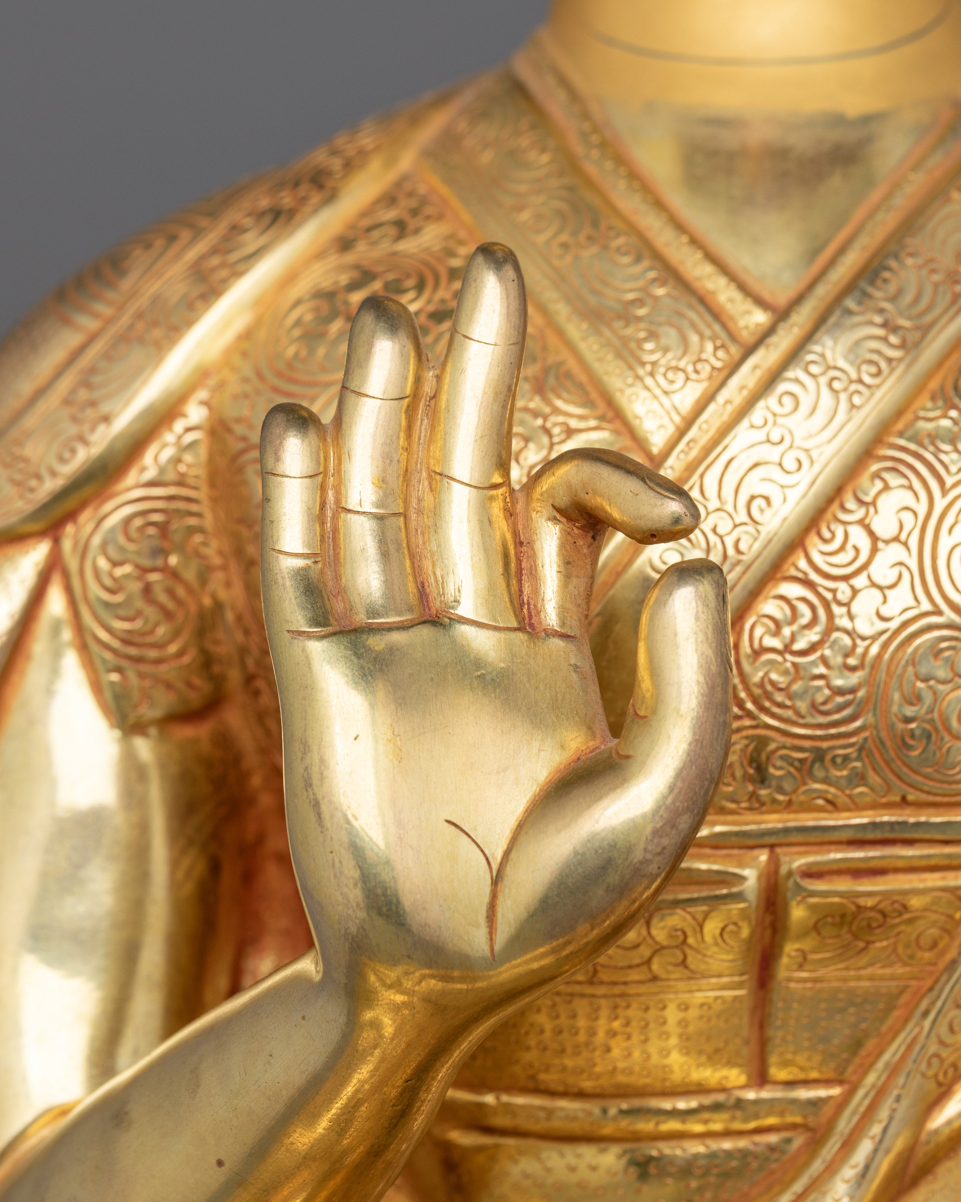 Tsongkhapa Great Master with Disciples Figurine | Sculptures of Wisdom and Devotion