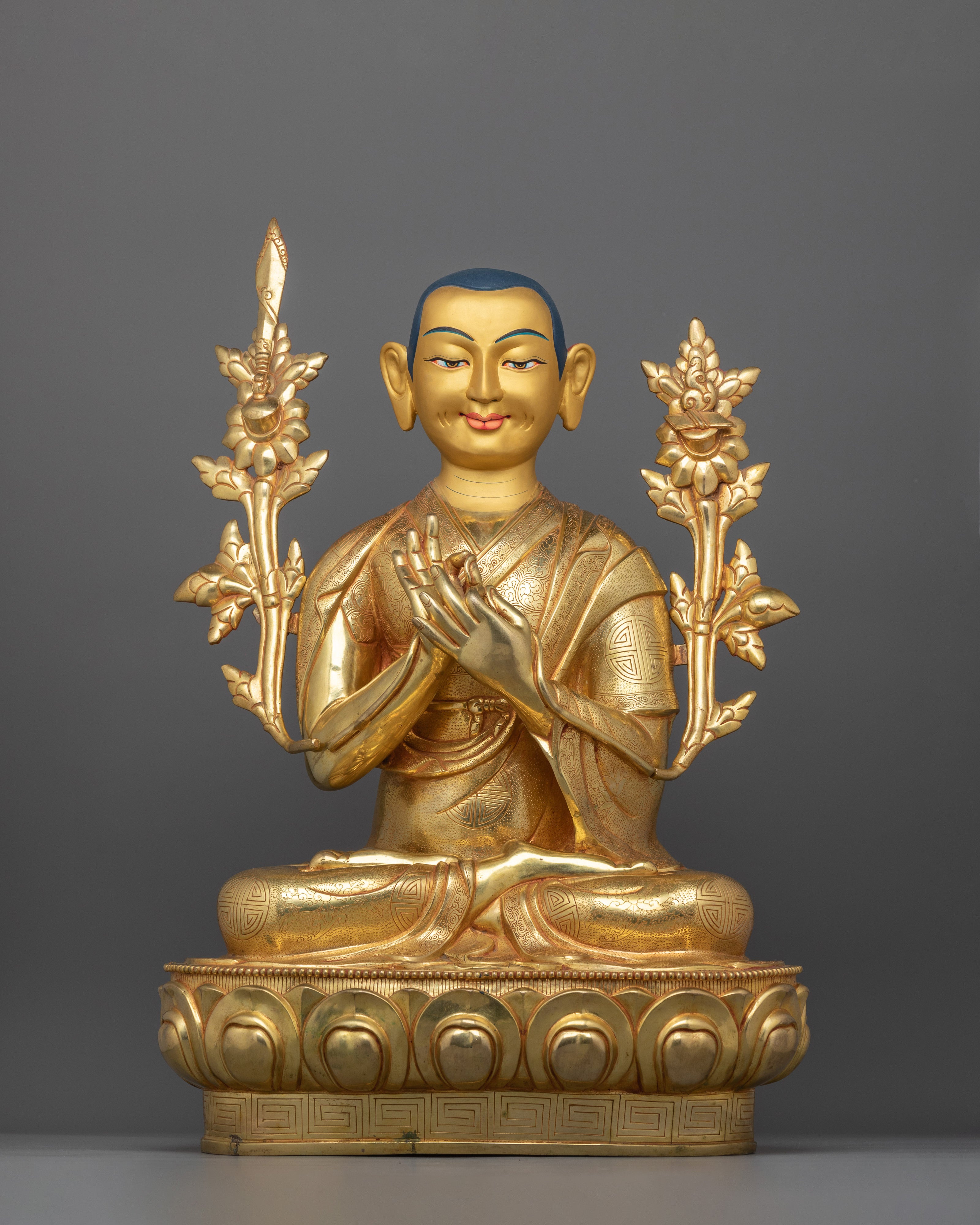 Tsongkhapa Great Master with Disciples Figurine | Sculptures of Wisdom and Devotion