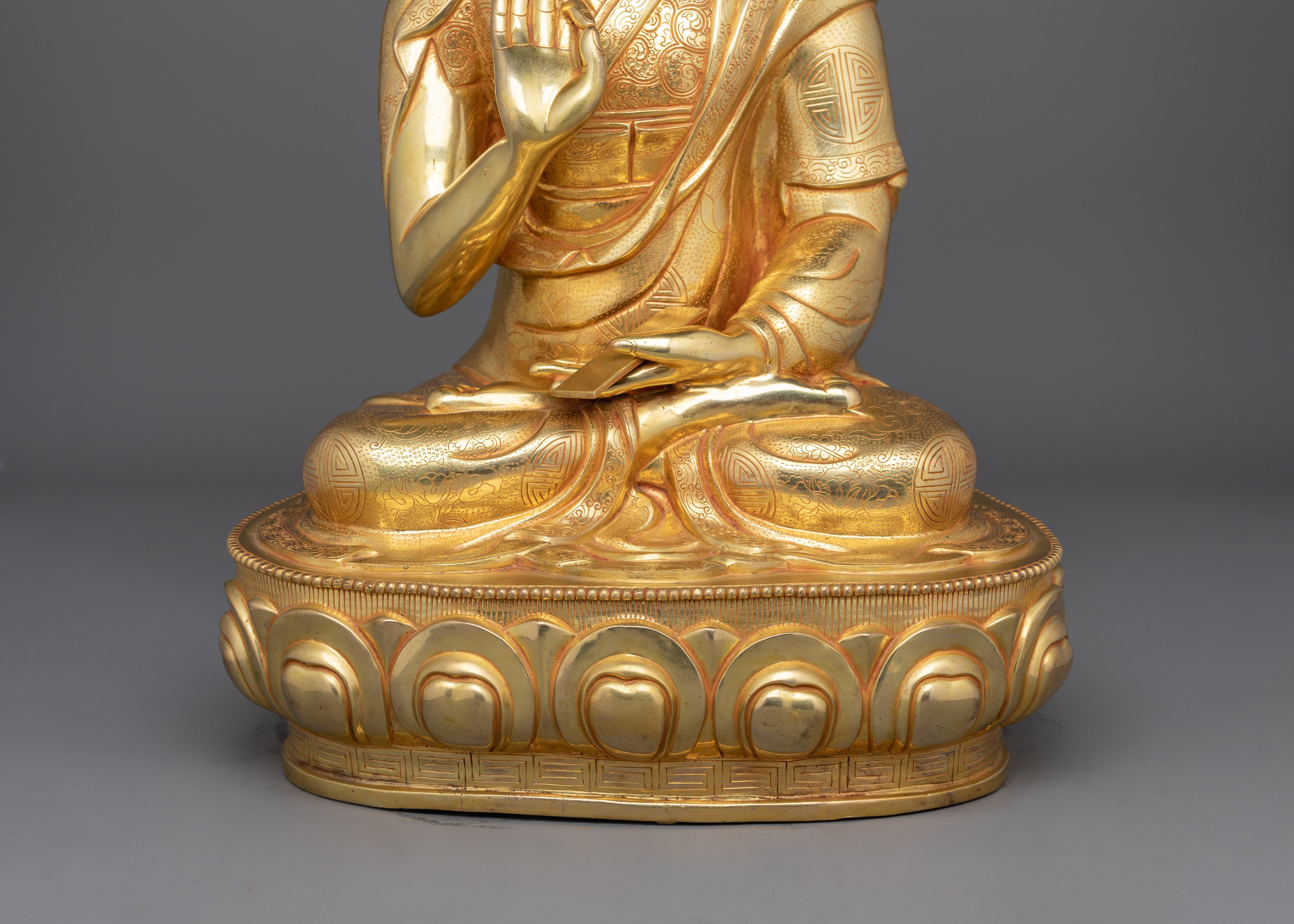 Tsongkhapa Great Master with Disciples Figurine | Sculptures of Wisdom and Devotion