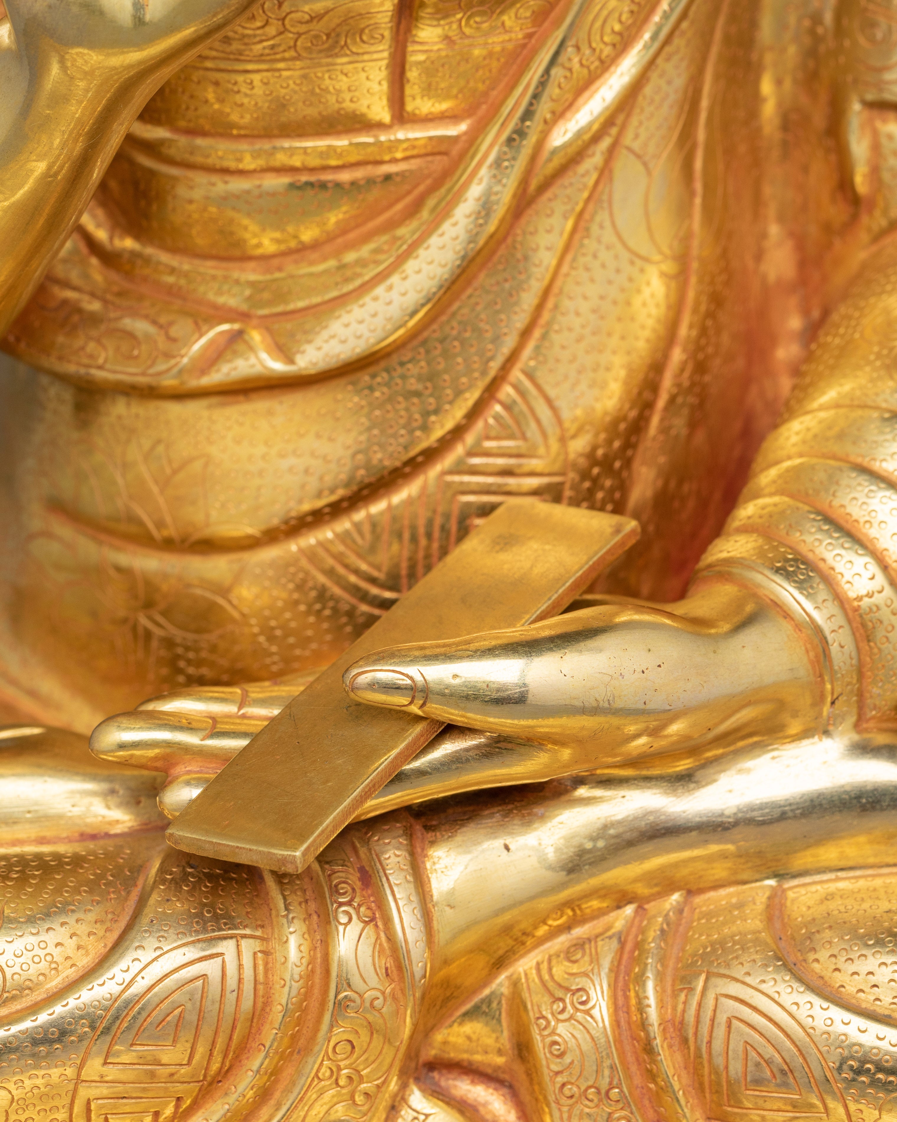 Tsongkhapa Great Master with Disciples Figurine | Sculptures of Wisdom and Devotion