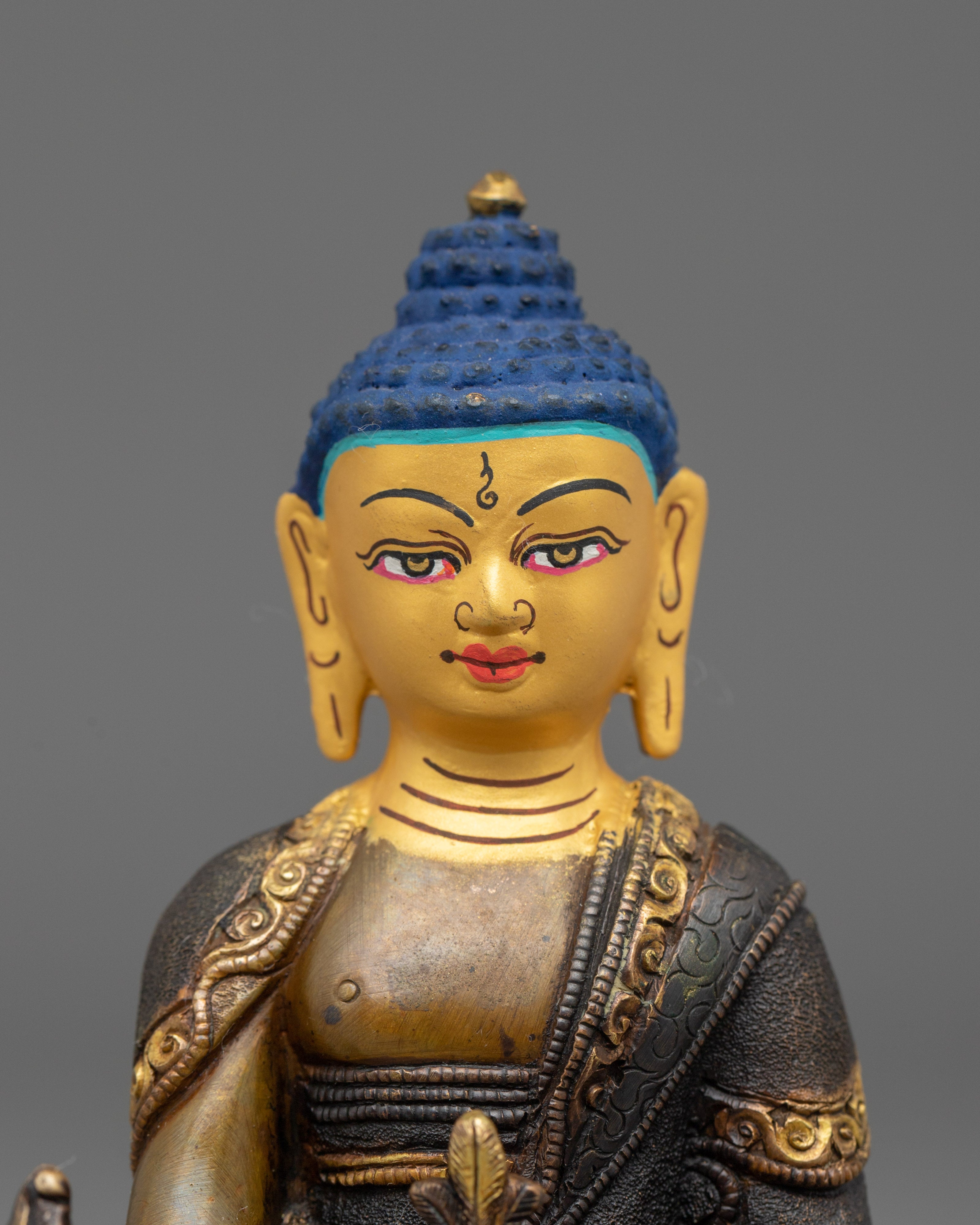 Buddhist Sculpture of Healing Medicine Buddha | Tibetan Buddhist Sculpture of Bhaiṣajyaguru