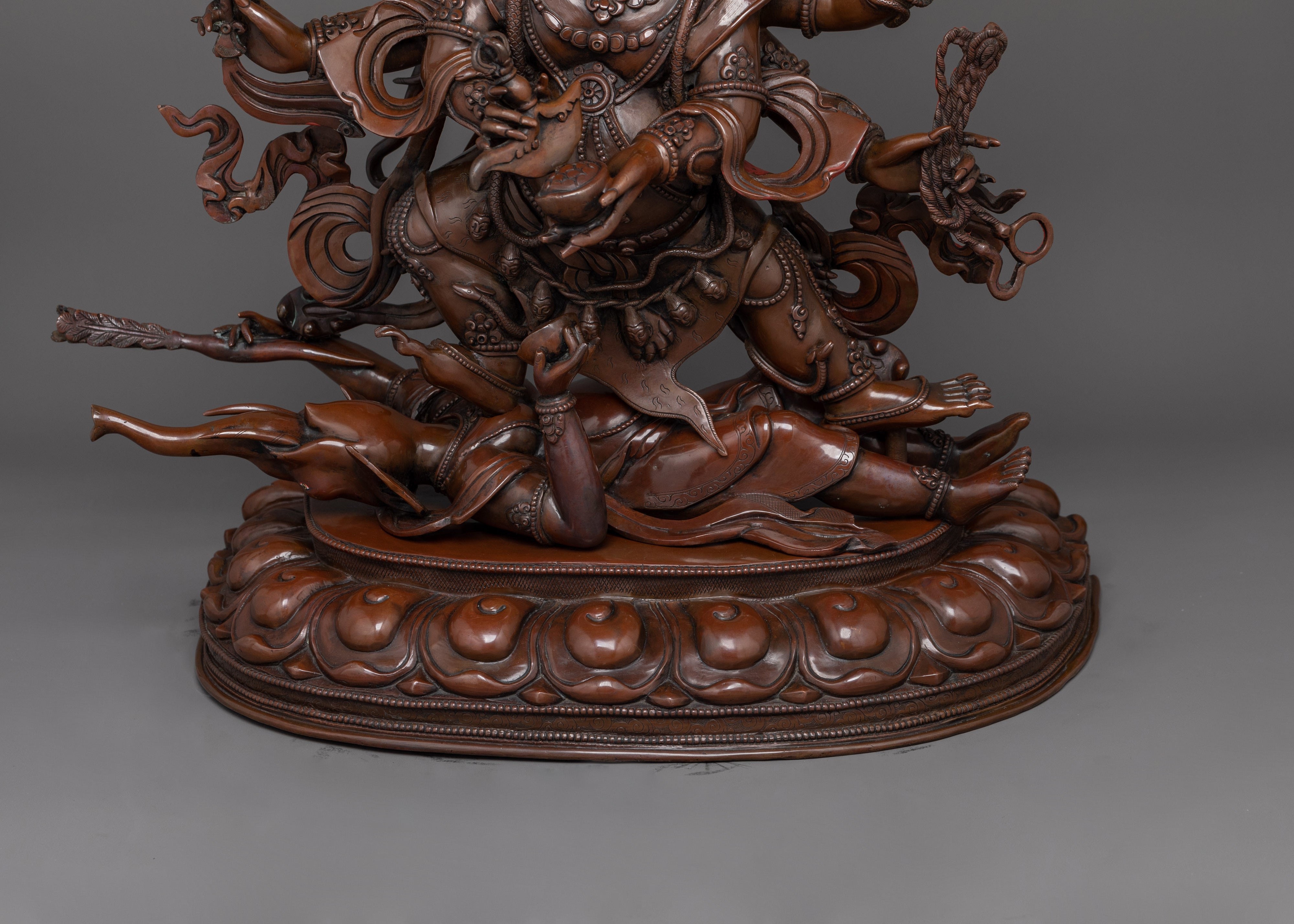 Six Armed Mahakala Wrathful Protector Deity | Powerful Tibetan Protector Deity for Spiritual Practice