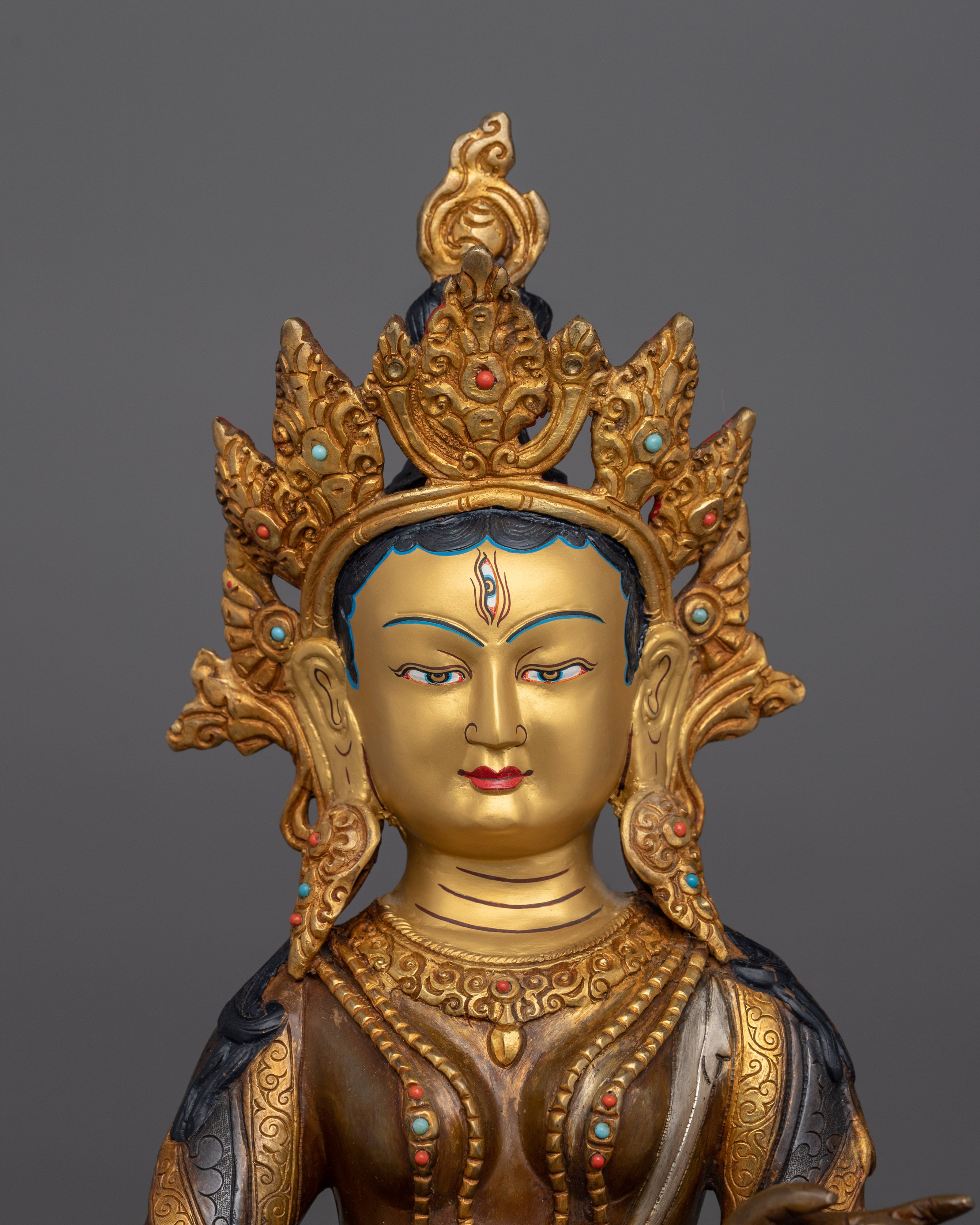 Bodhisattva Dukar Statue | Tibetan Protection and Fierce Compassion Art