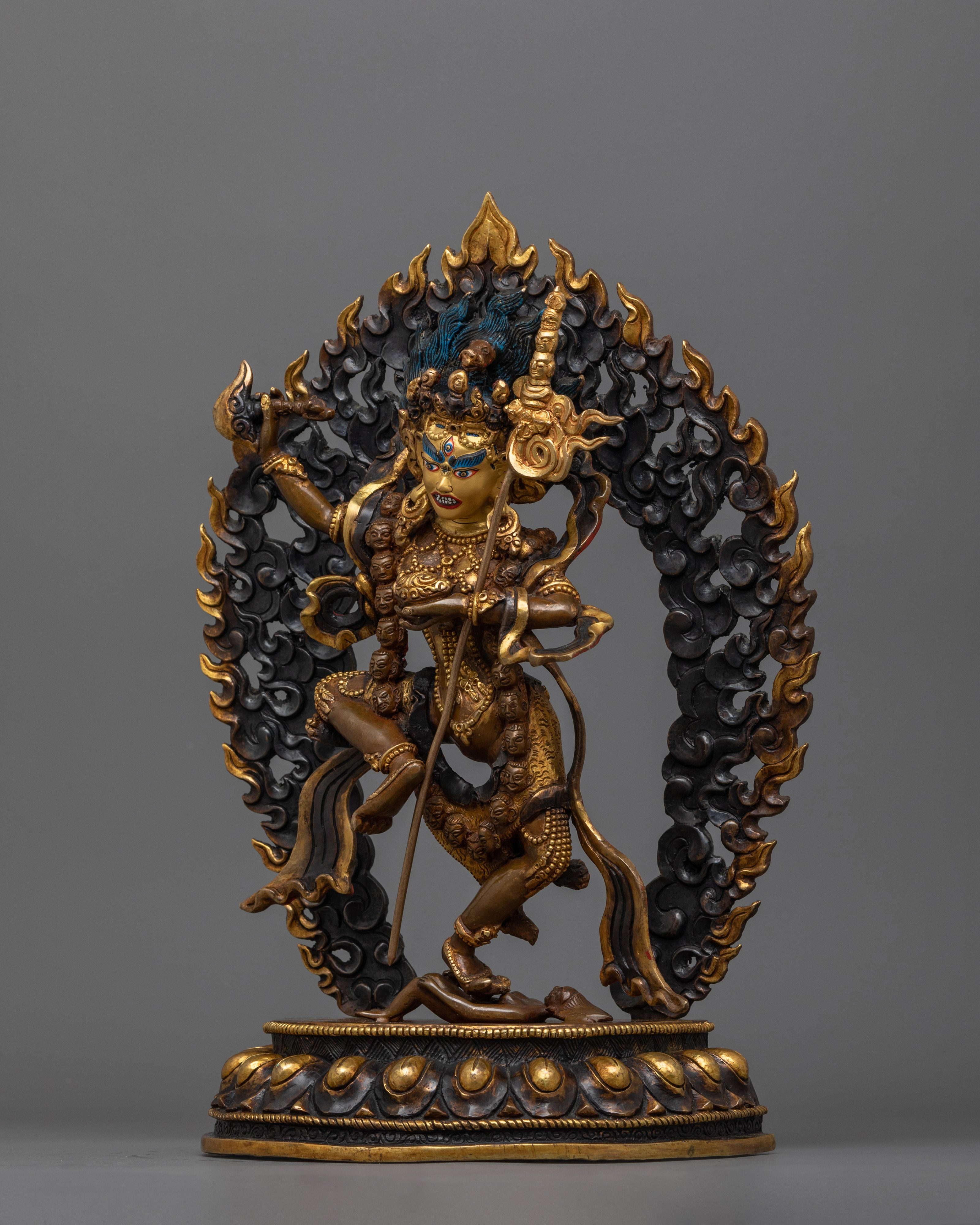 Oxidized Dakini Dorje Phagmo Figurine | Handcrafted Oxidized Copper Artwork