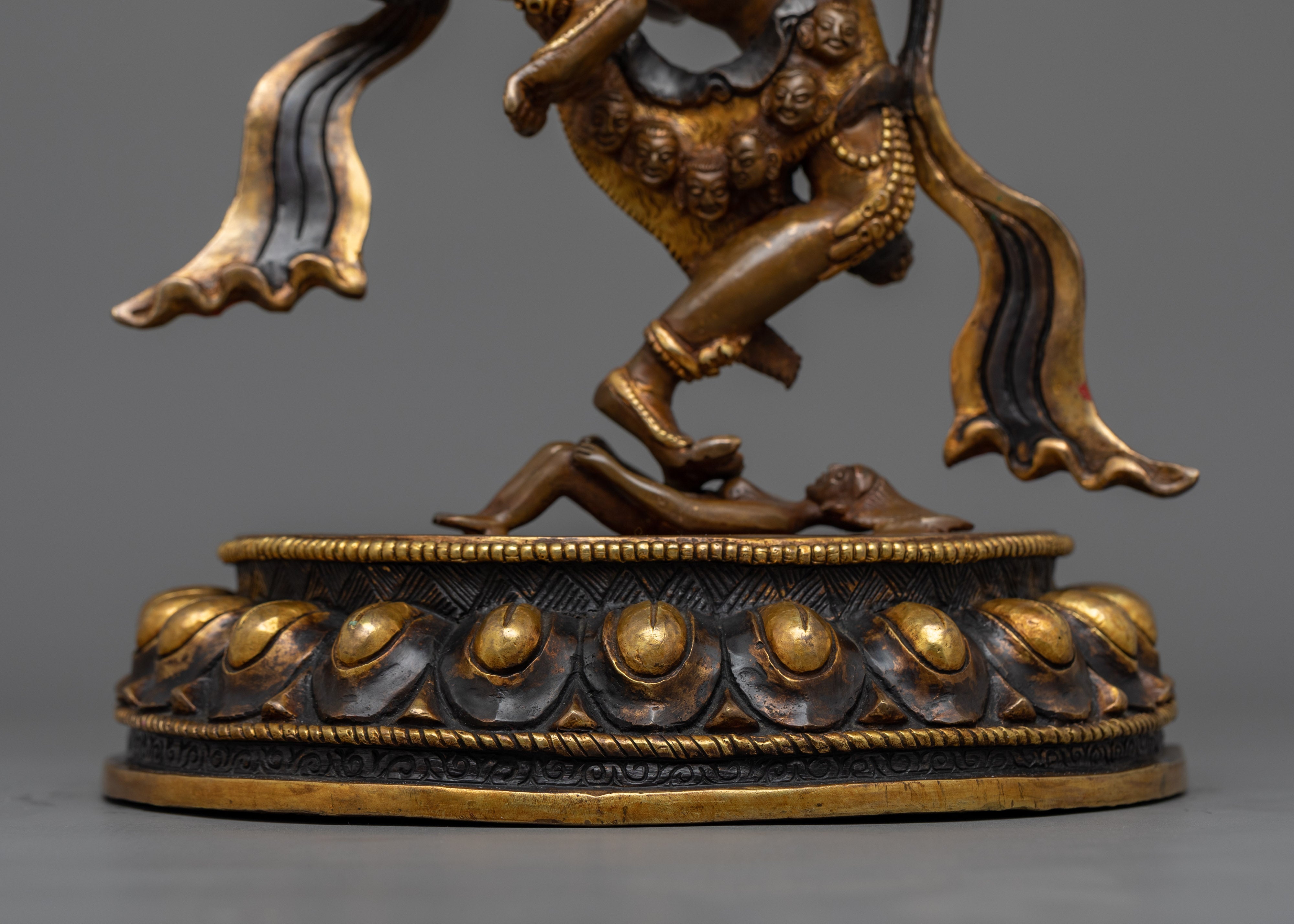 Oxidized Dakini Dorje Phagmo Figurine | Handcrafted Oxidized Copper Artwork