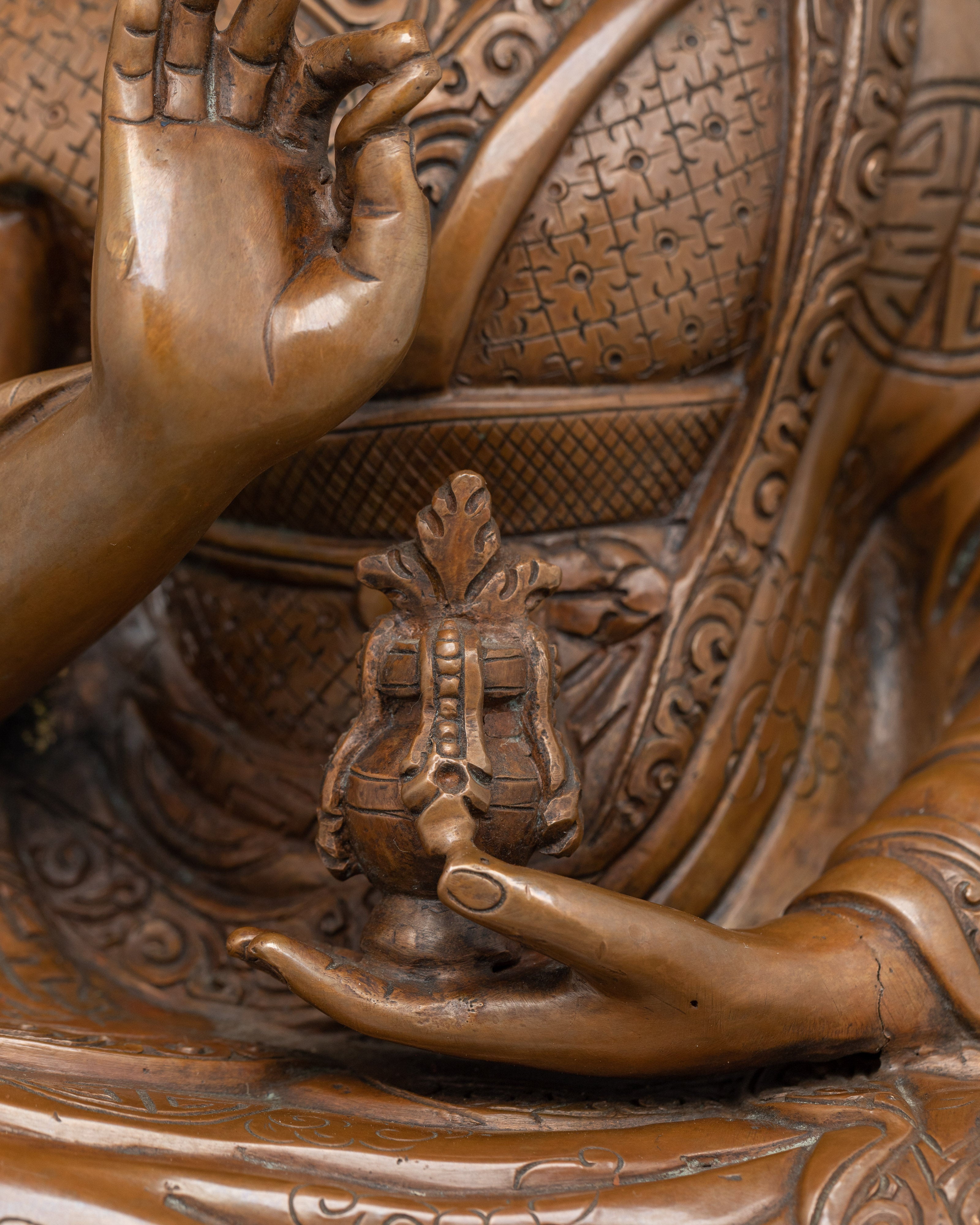 Wangchuk Dorje, 9th Karmapa Spiritual Leadership Statue | Compassionate Lama Artwork