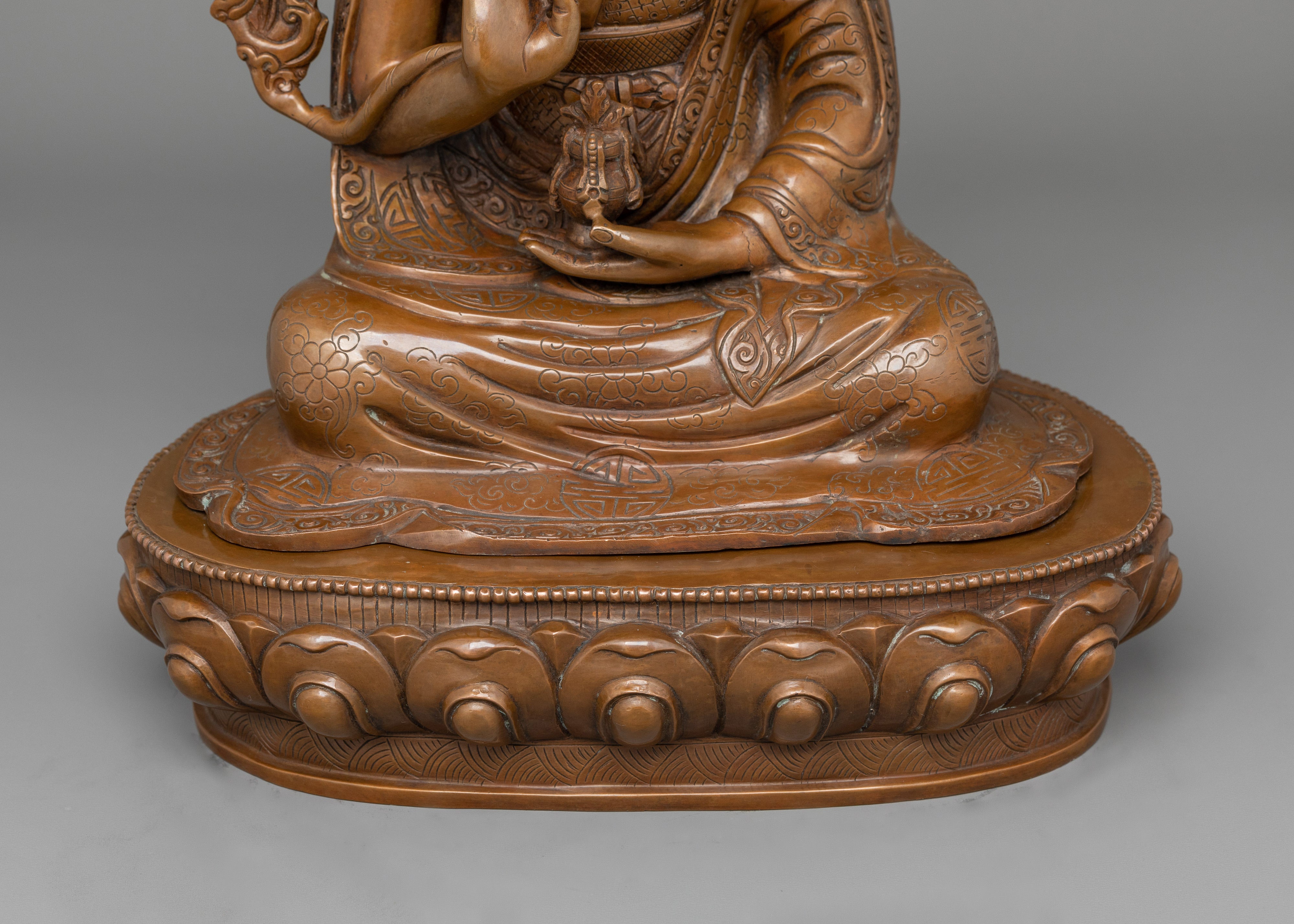 Wangchuk Dorje, 9th Karmapa Spiritual Leadership Statue | Compassionate Lama Artwork