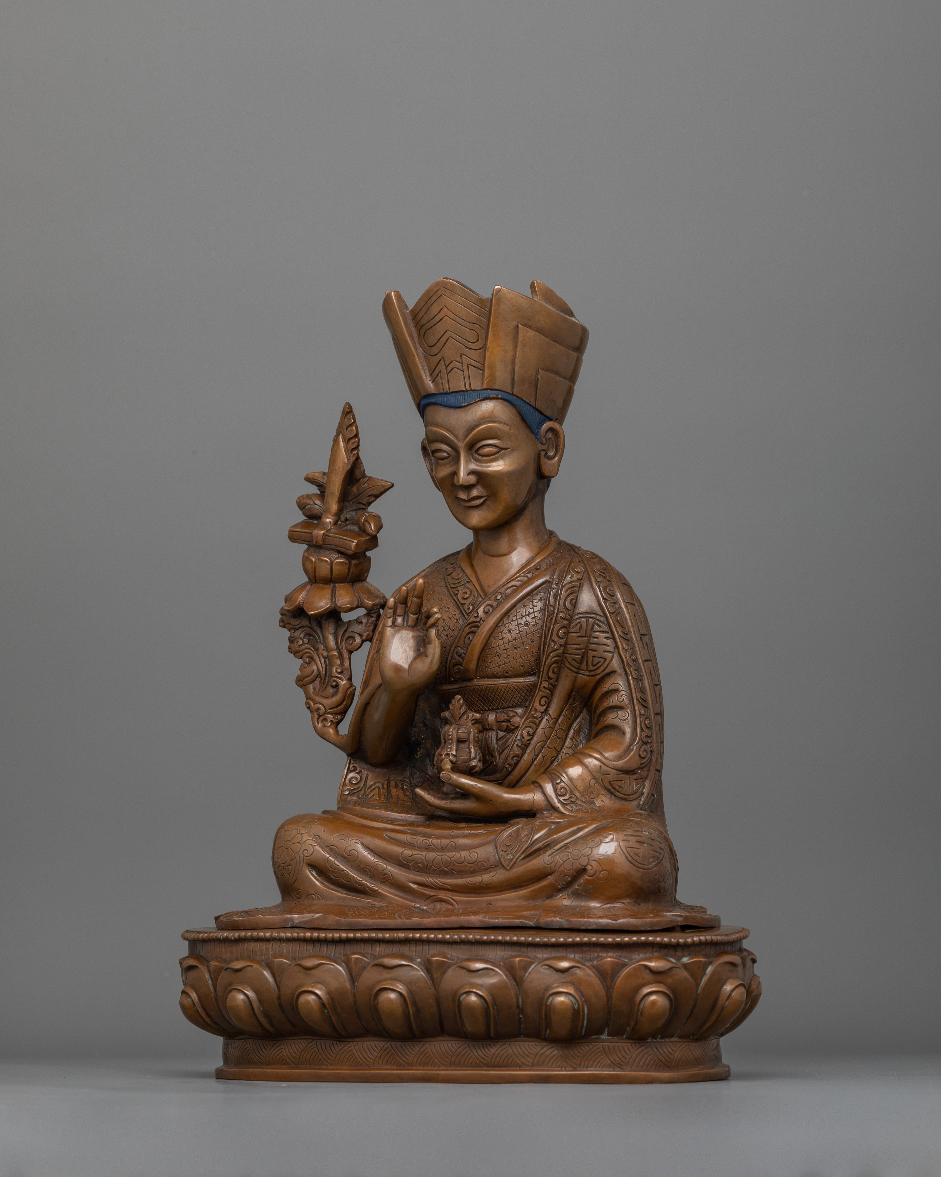 Wangchuk Dorje, 9th Karmapa Spiritual Leadership Statue | Compassionate Lama Artwork