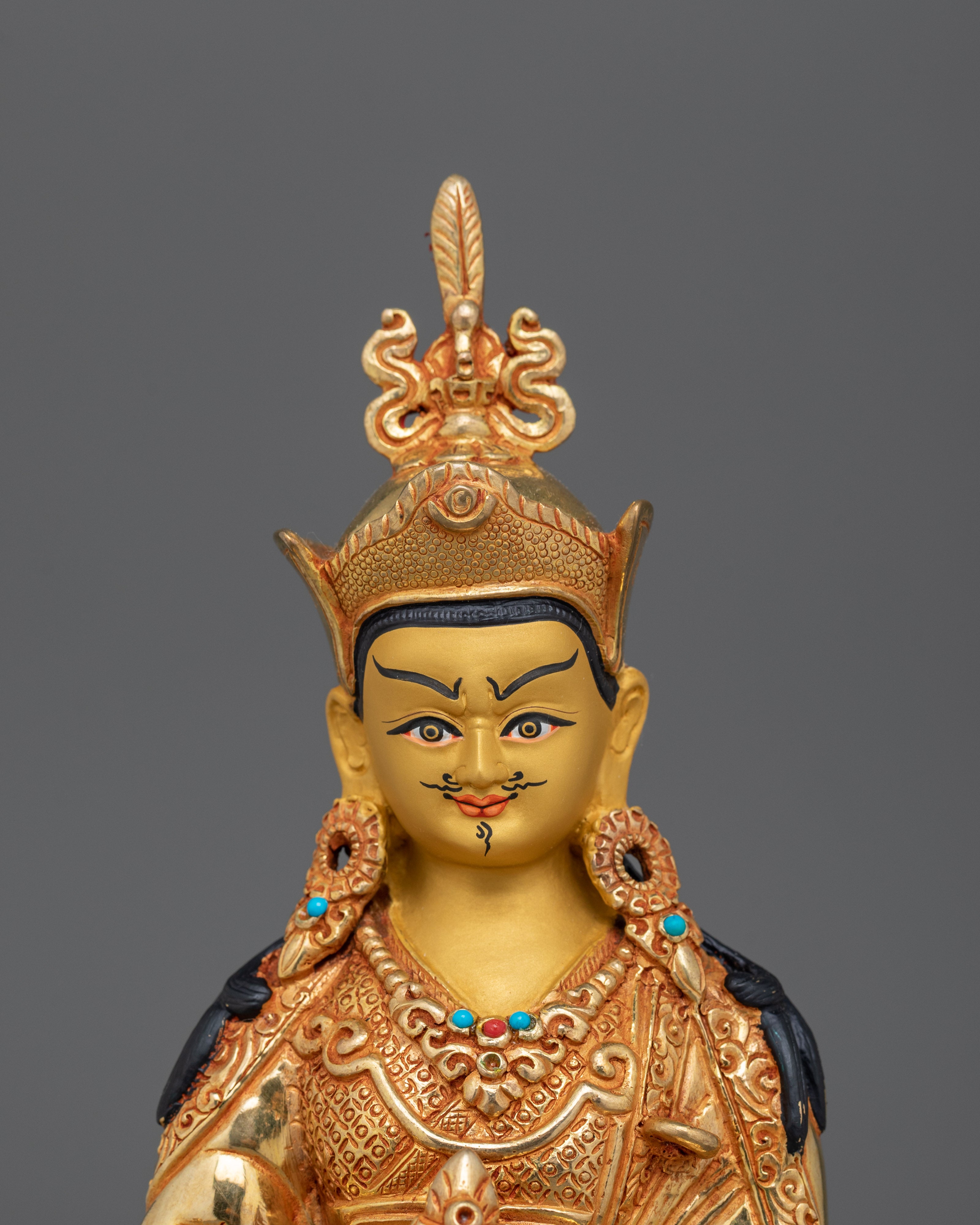 A Fully Awakened One Guru Rinpoche Statue | Lotus Born Precious Guru