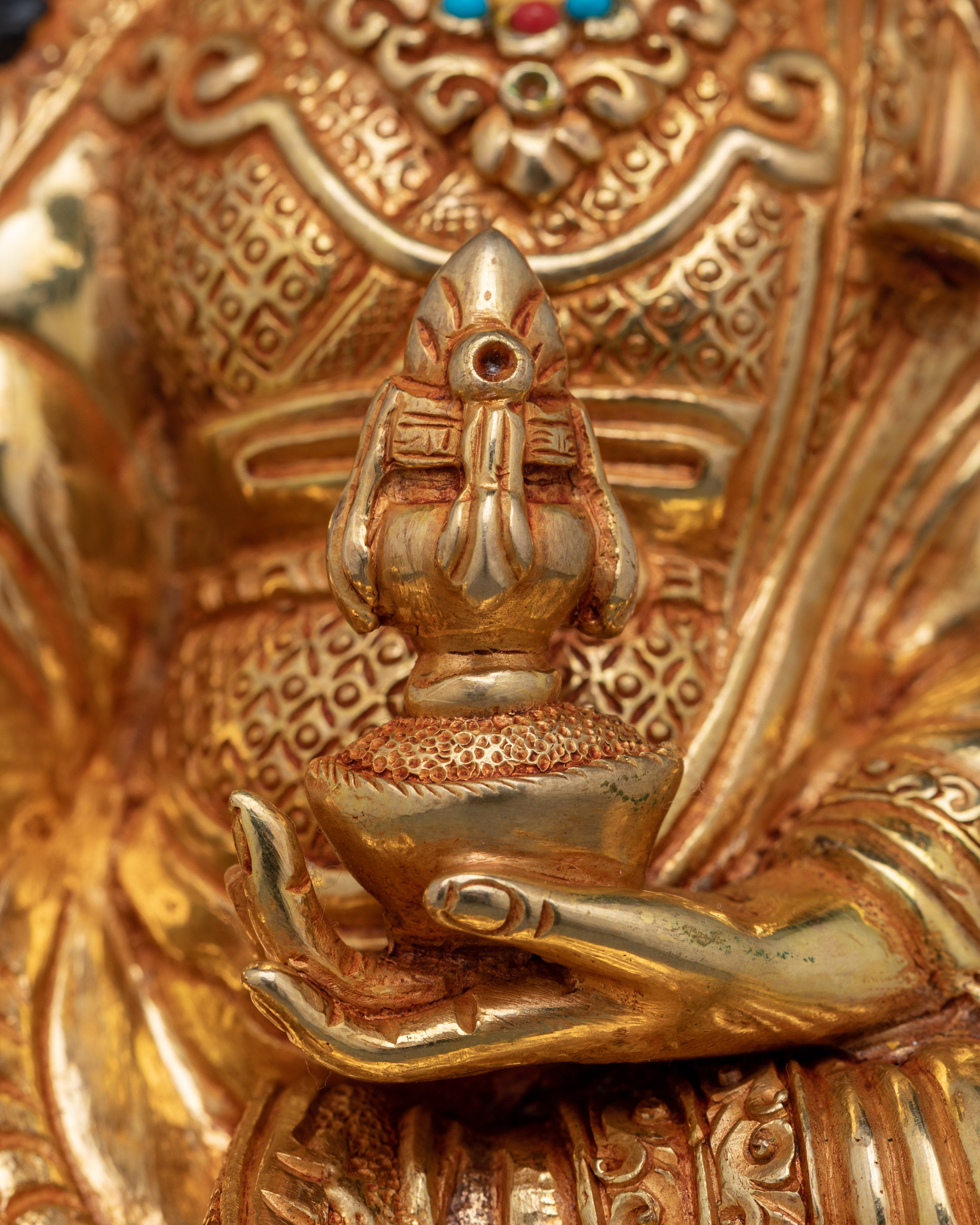A Fully Awakened One Guru Rinpoche Statue | Lotus Born Precious Guru