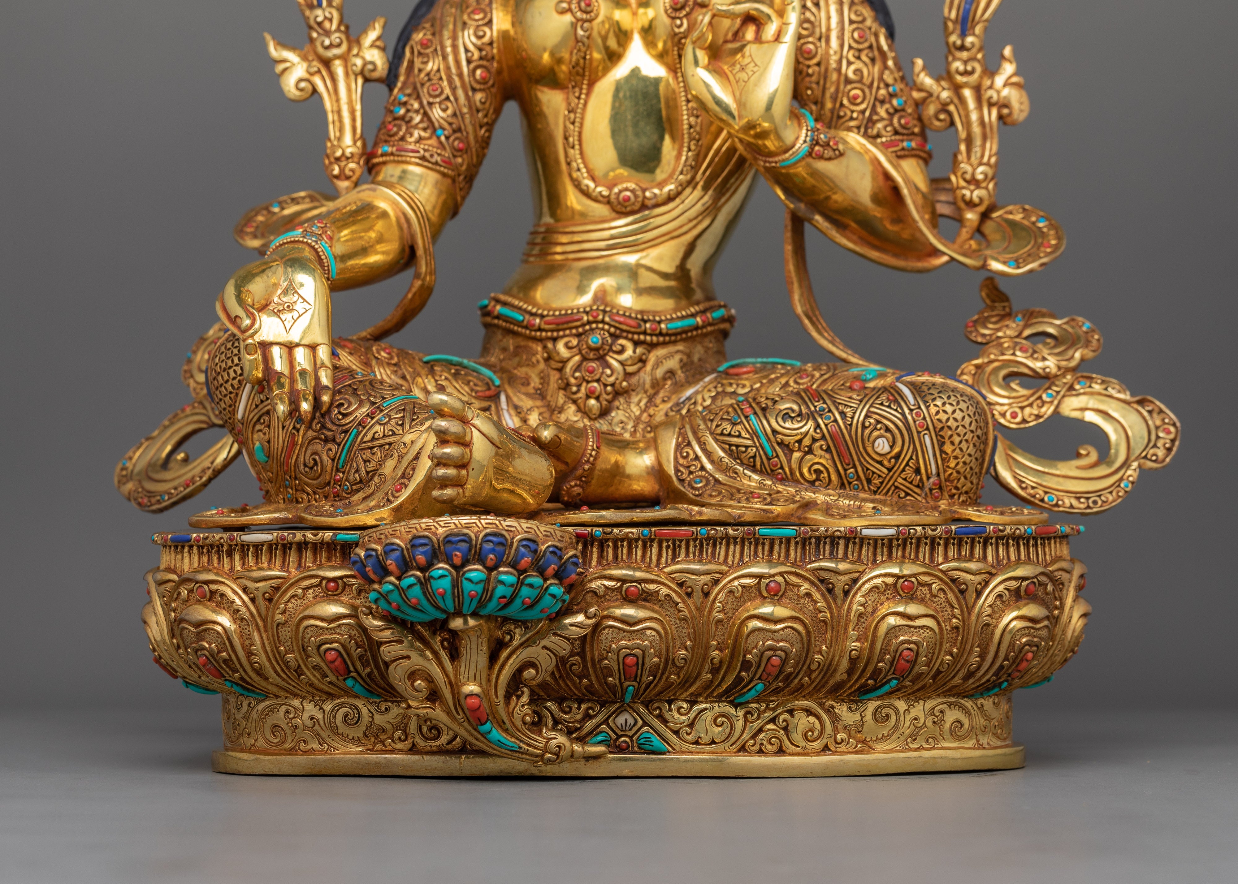 Goddess Green Tara Buddhist Art Statue | The Lord and Refuge of The Three Realms