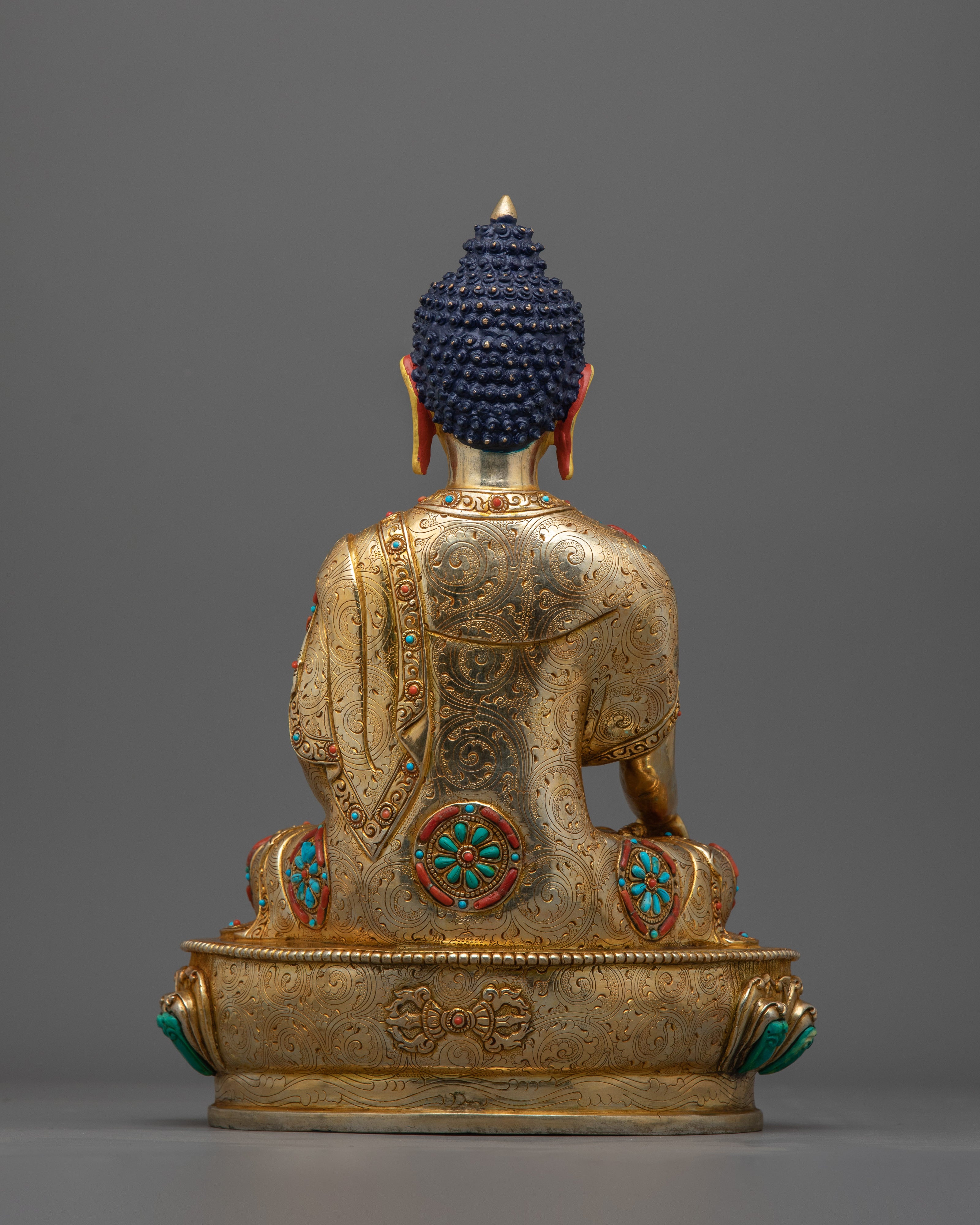 Tranquil Meditating Buddha Shakyamuni Statue | Handcrafted Tibetan Buddha