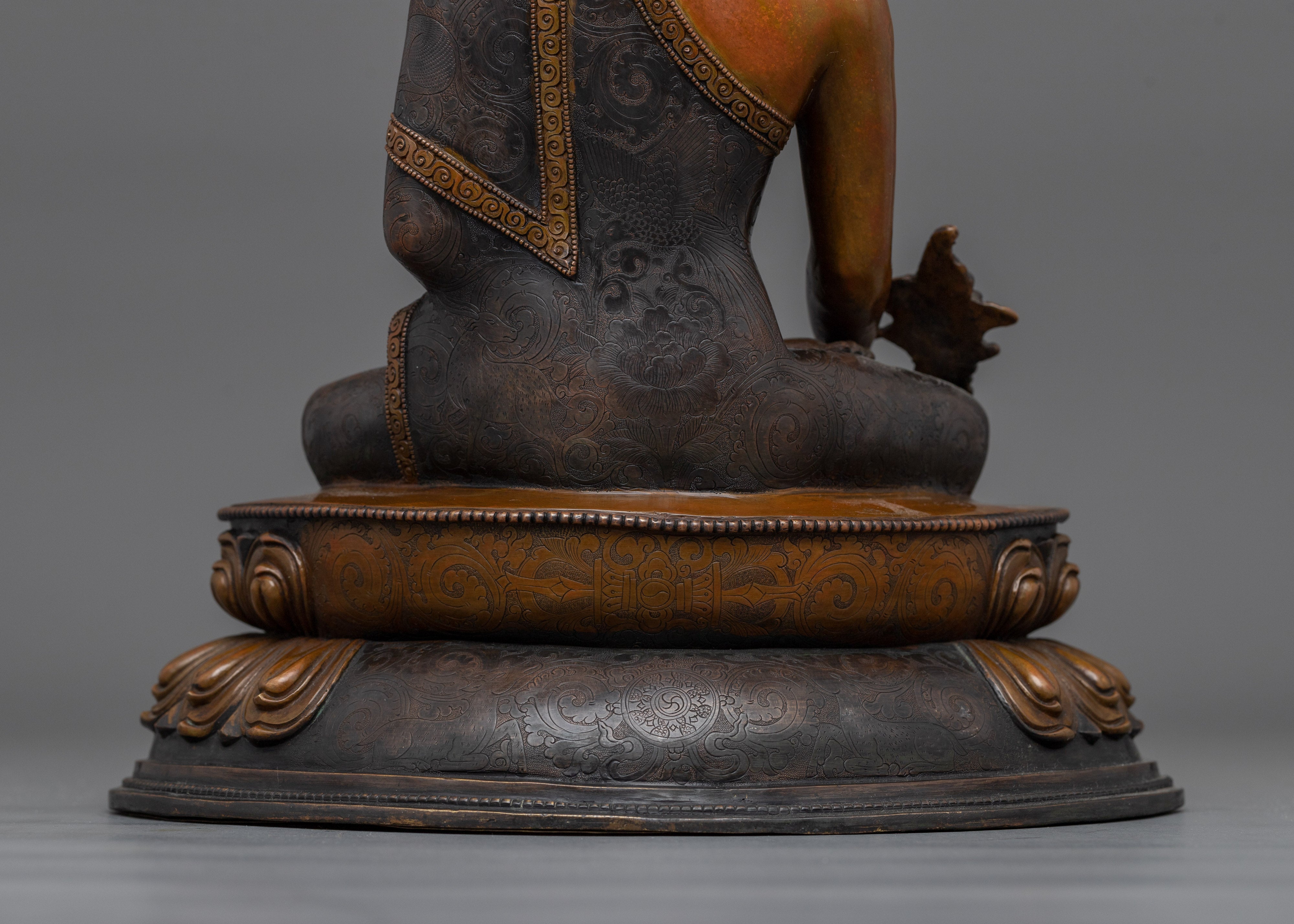 Bhaisajyaguru Healing Deity Medicine Buddha | Statue Of Vaidurya-Prabha-Raja For Meditation
