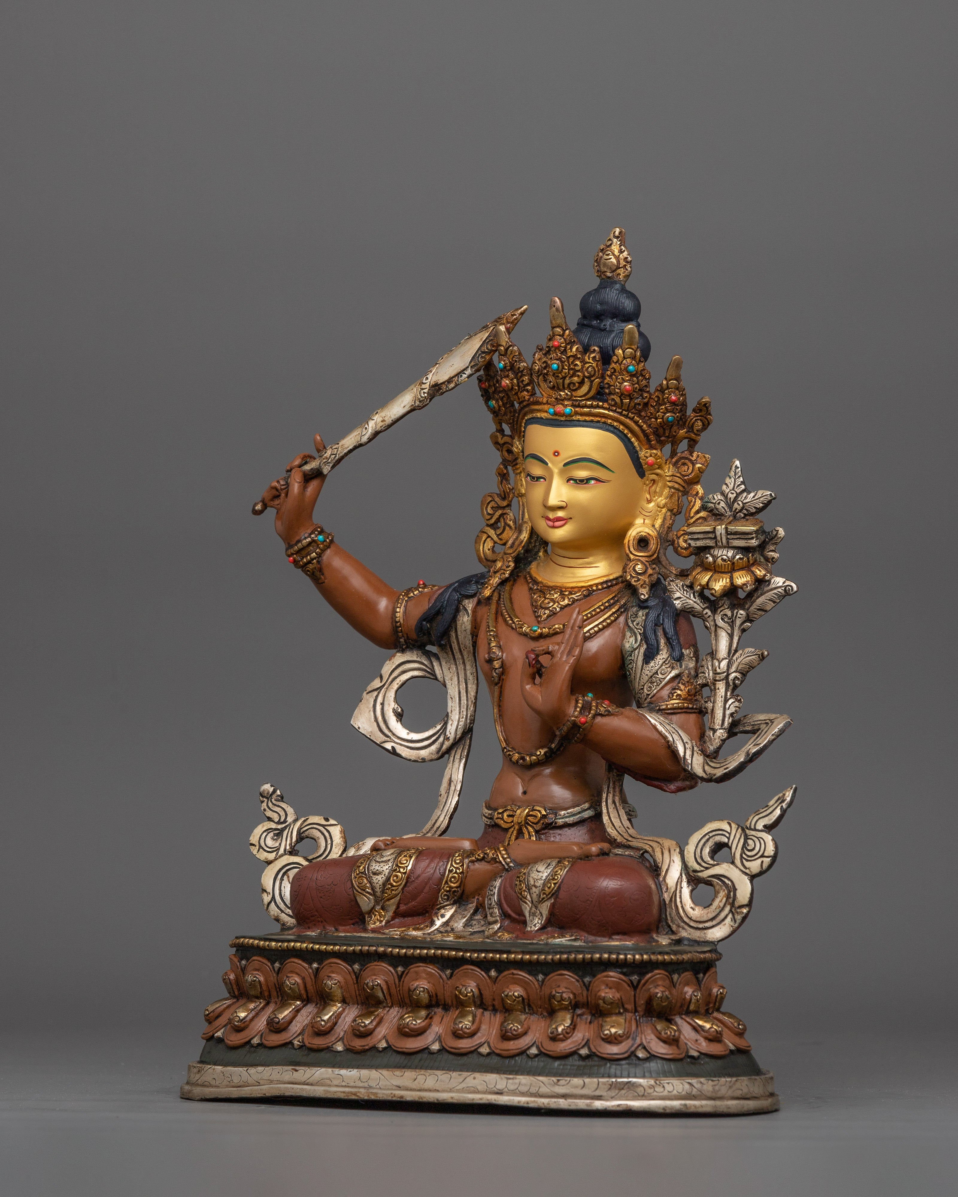 Youthful Bodhisattva Manjushri Statue | Sword of Wisdom