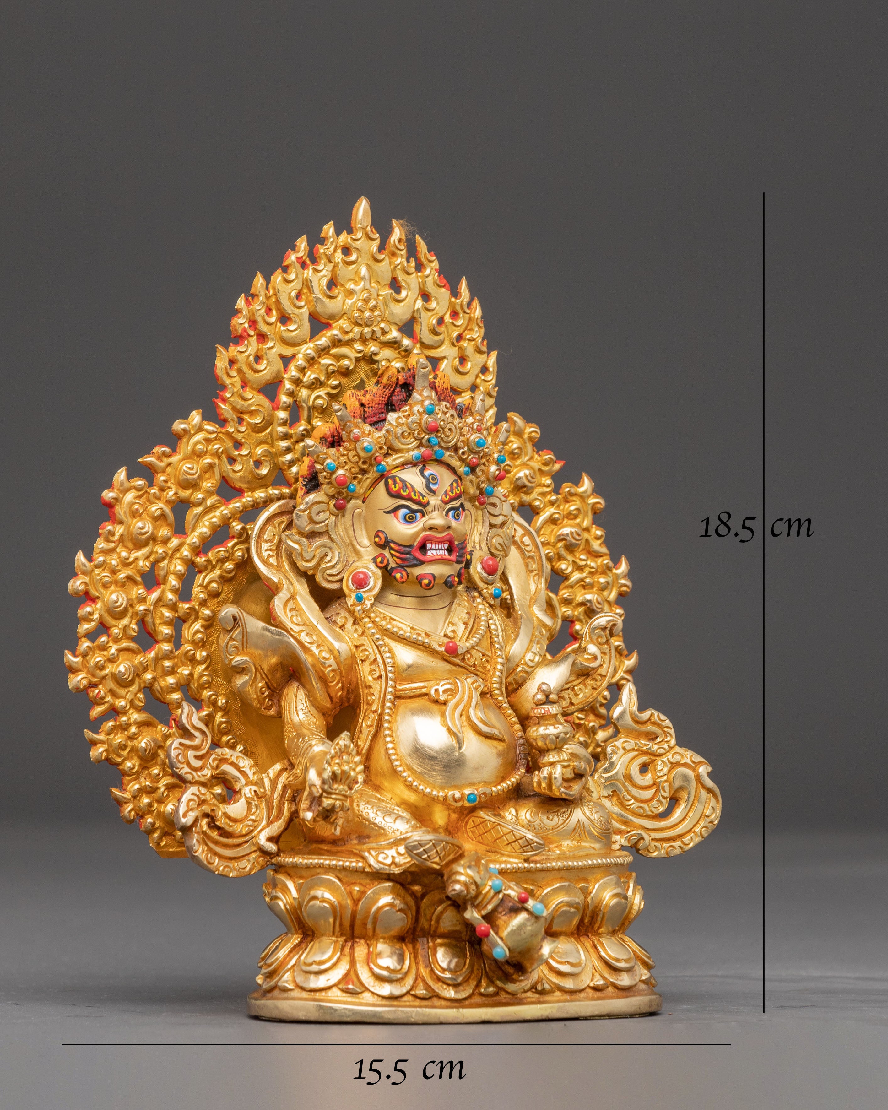 Golden Statue of Shanglon Dorje Dudul | Special Protector of the Tibetan Medical Tradition