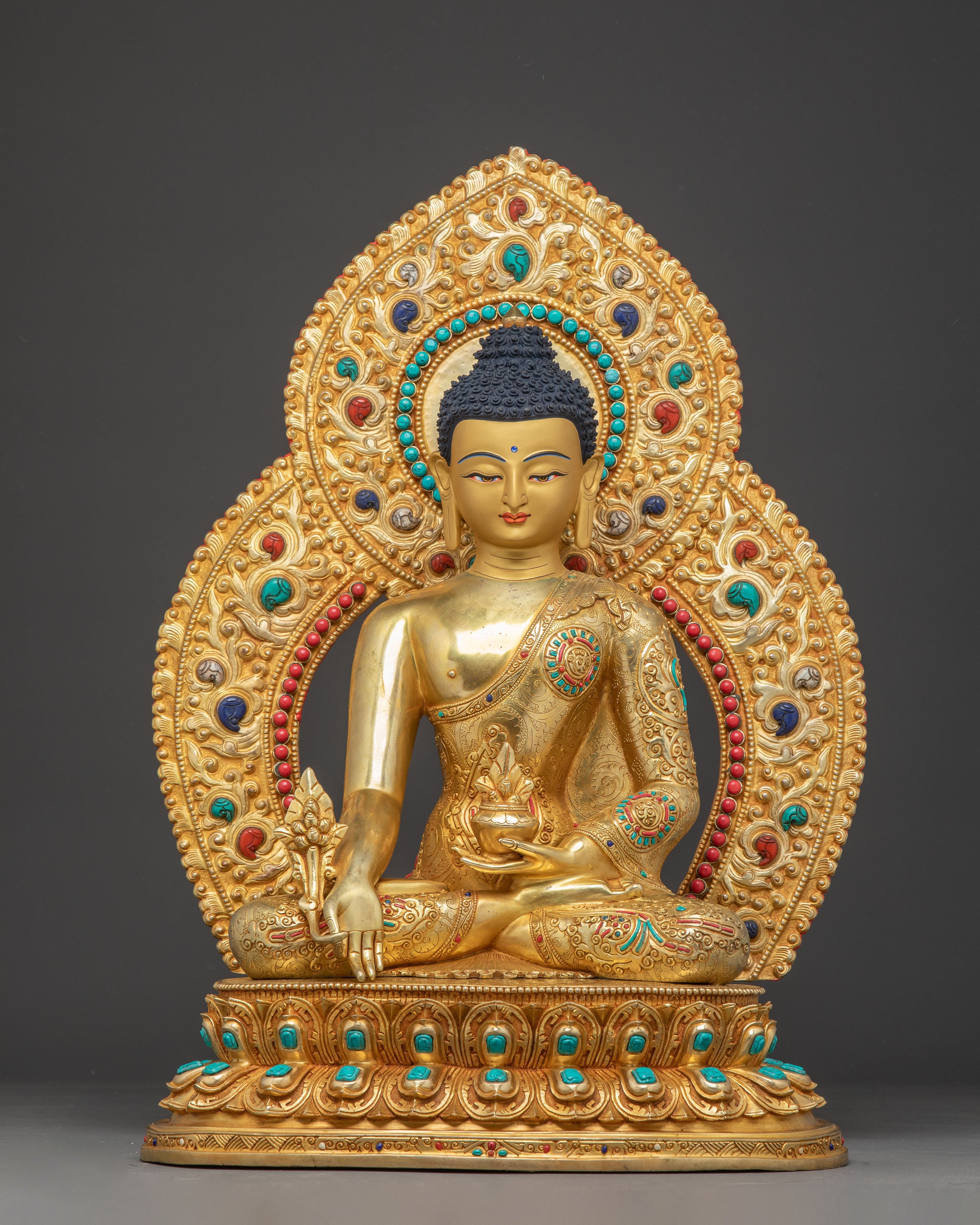 Handmade Buddhist Three Buddha Trio | Shakyamuni, Amitabha, and Medicine Buddha