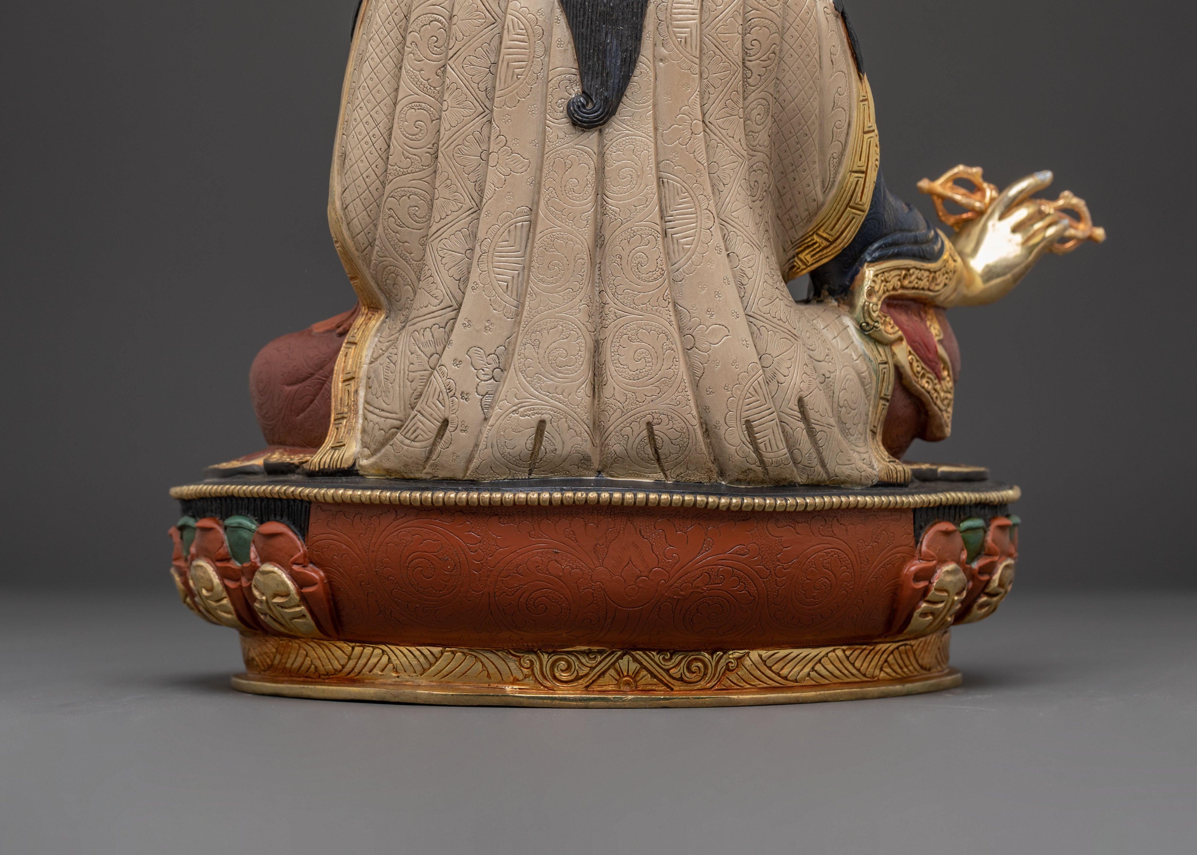 Handmade Sculpture of Guru Rinpoche, Lotus-Born Guru | Tantric Master