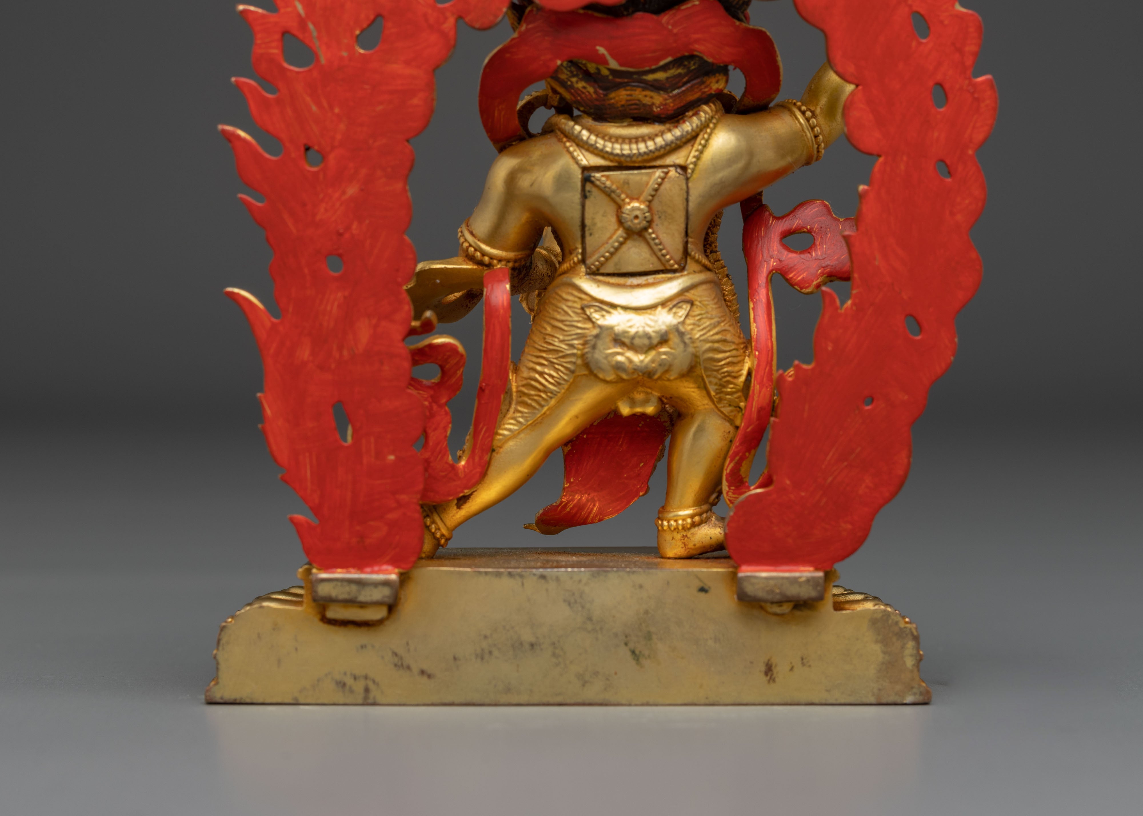 Tibetan Vajrapani Copper Figurine, Protector Deity | Symbol of Power