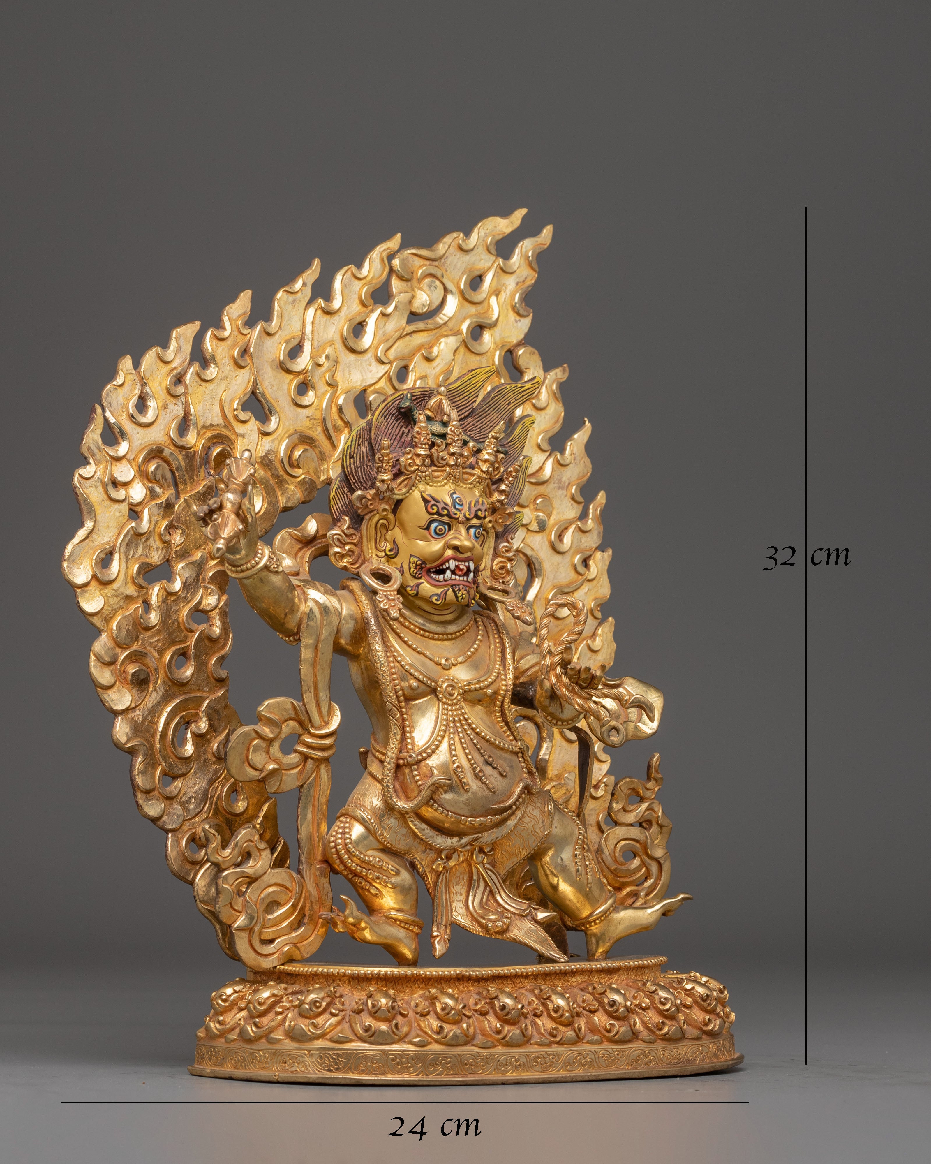 Golden Vajrapani Statue: The Wrathful Bodhisattva