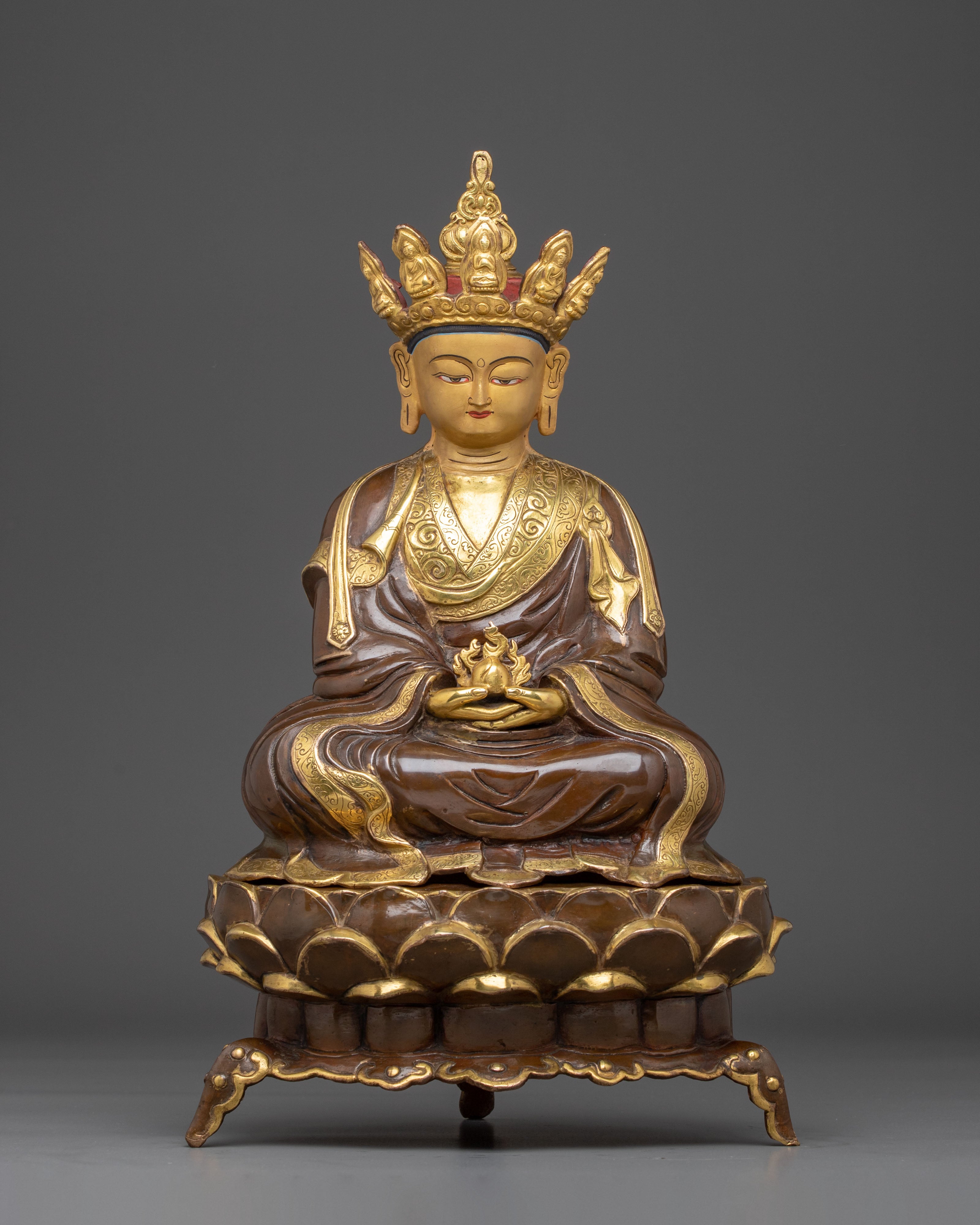 Handmade Statue of Buddhist Master | Traditional Nepalese Art