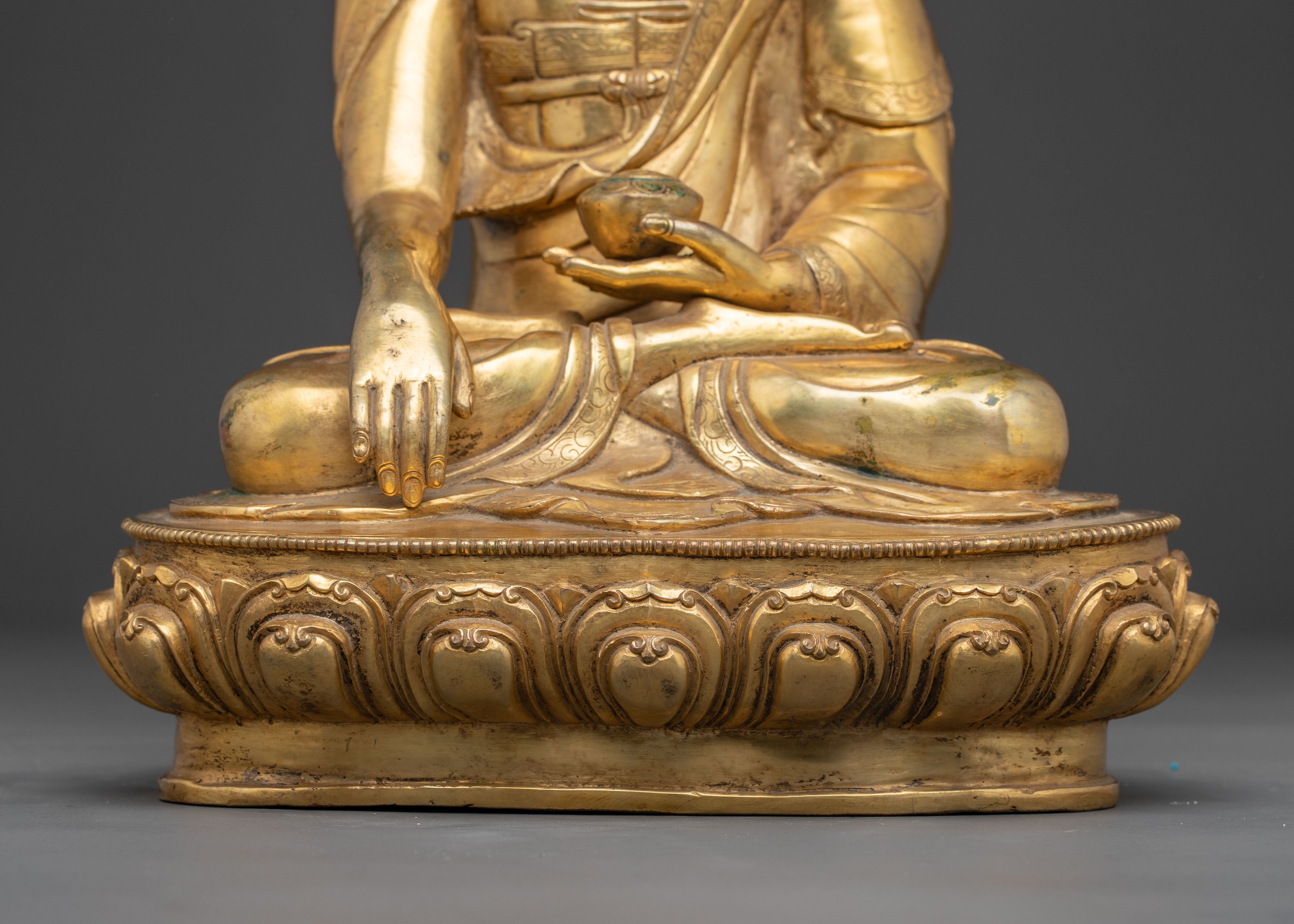 Himalayan Handmade Statue of Historical Buddha Shakyamuni Buddha