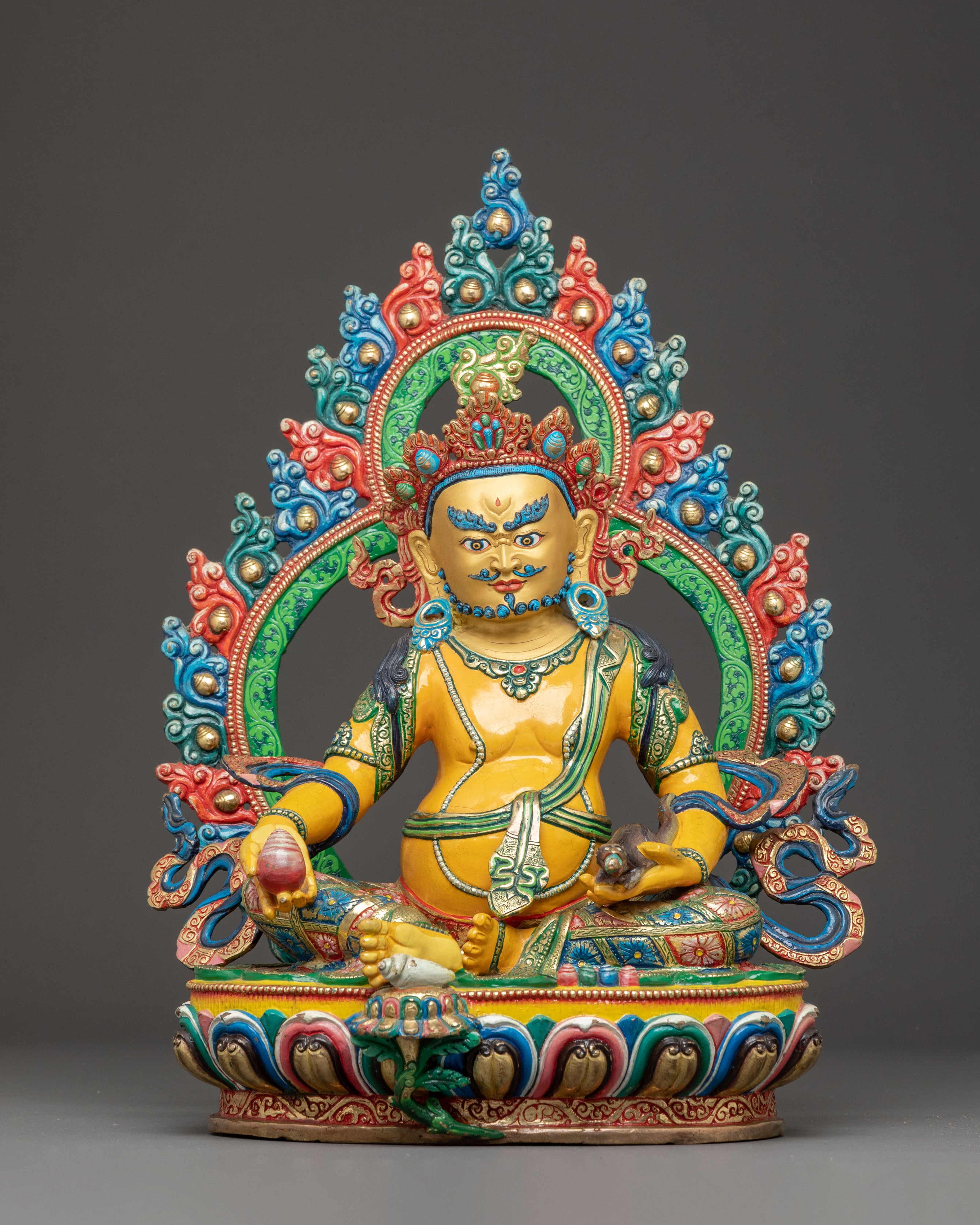 Copper Statue of Wealth Icon Dzambhala