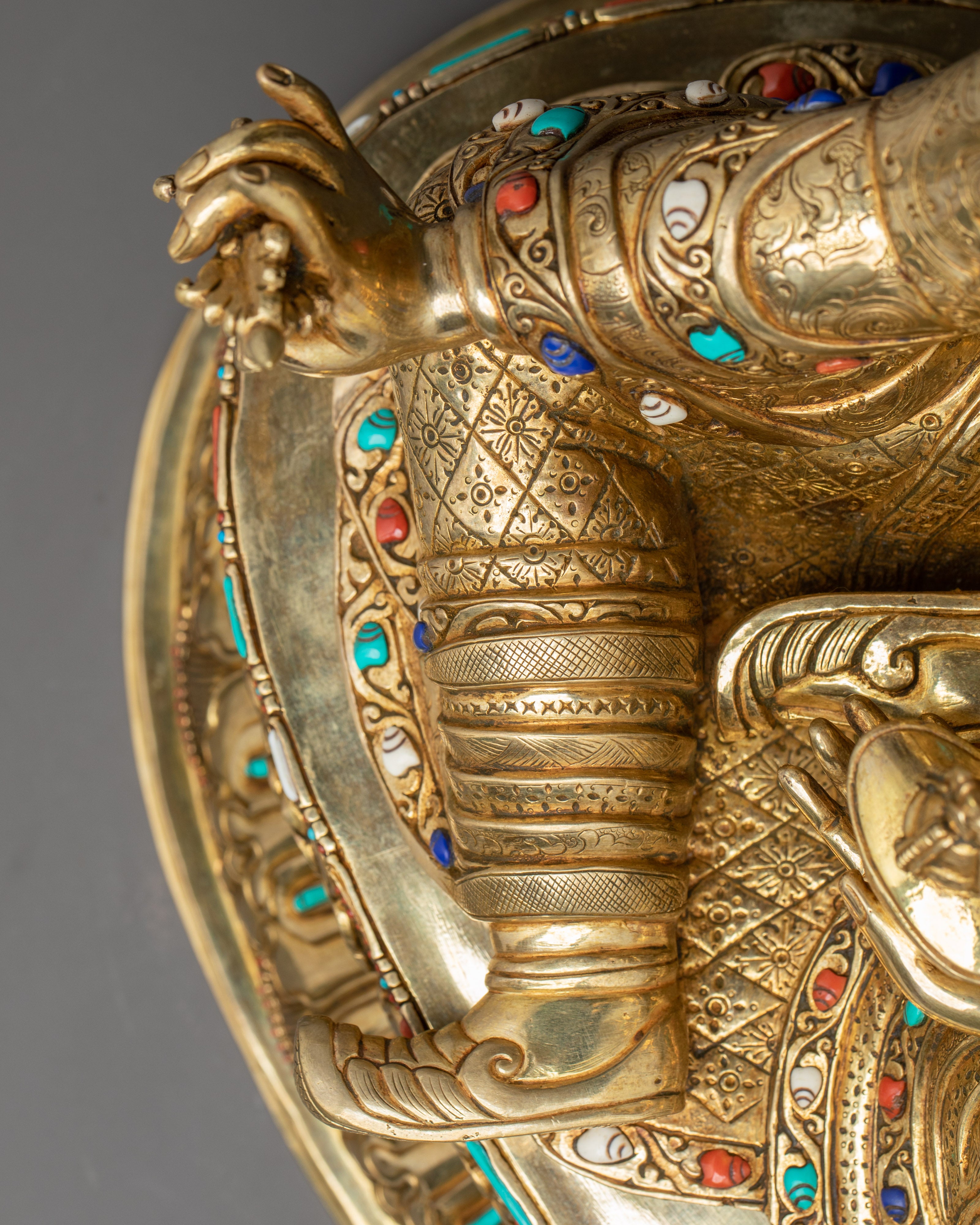 Statue Set of Shakyamuni Buddha, Green Tara, and Guru Rinpoche | Spiritual Trio