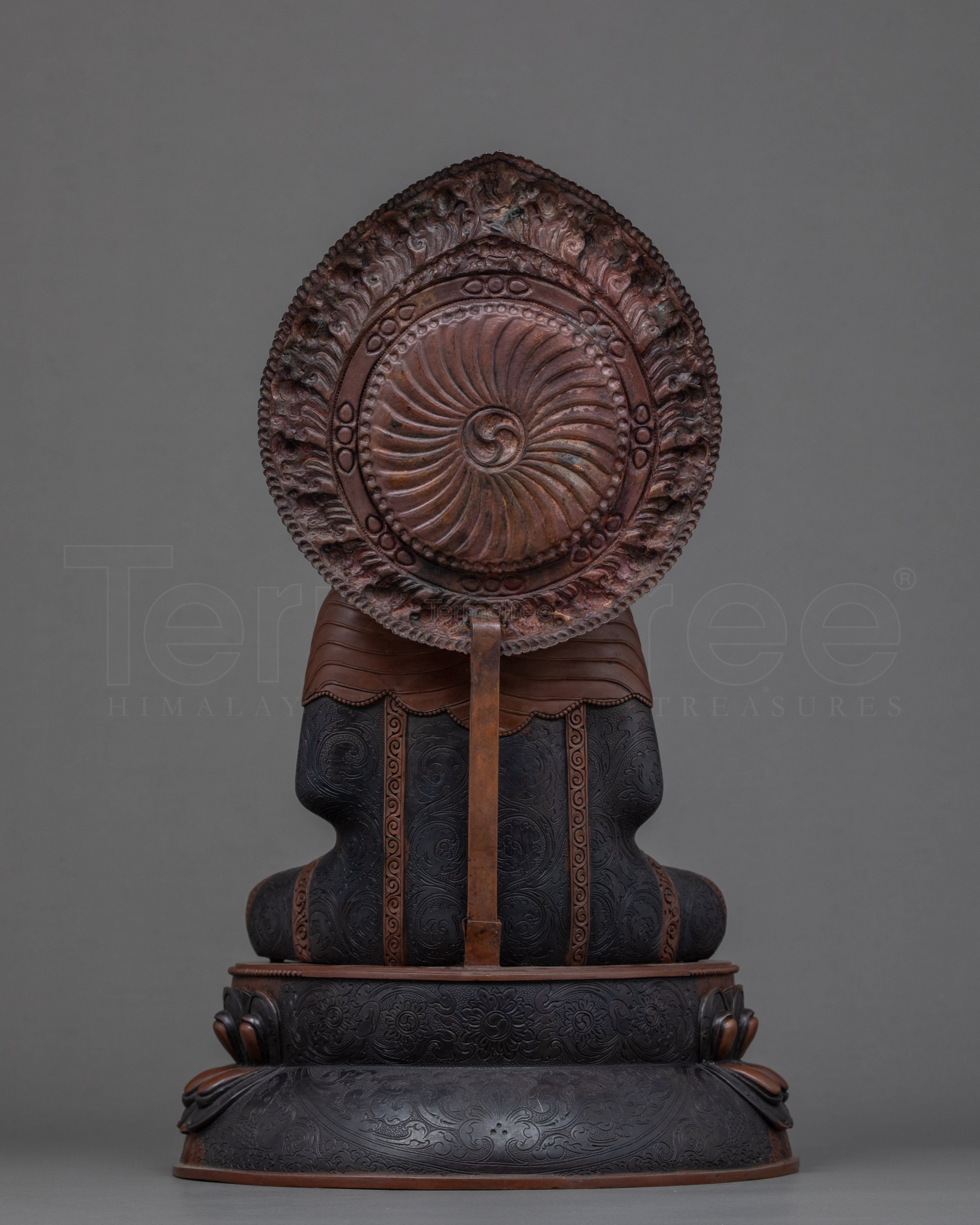 Amitabha Buddha Copper Statue | Traditional Hand Carved Sculpture
