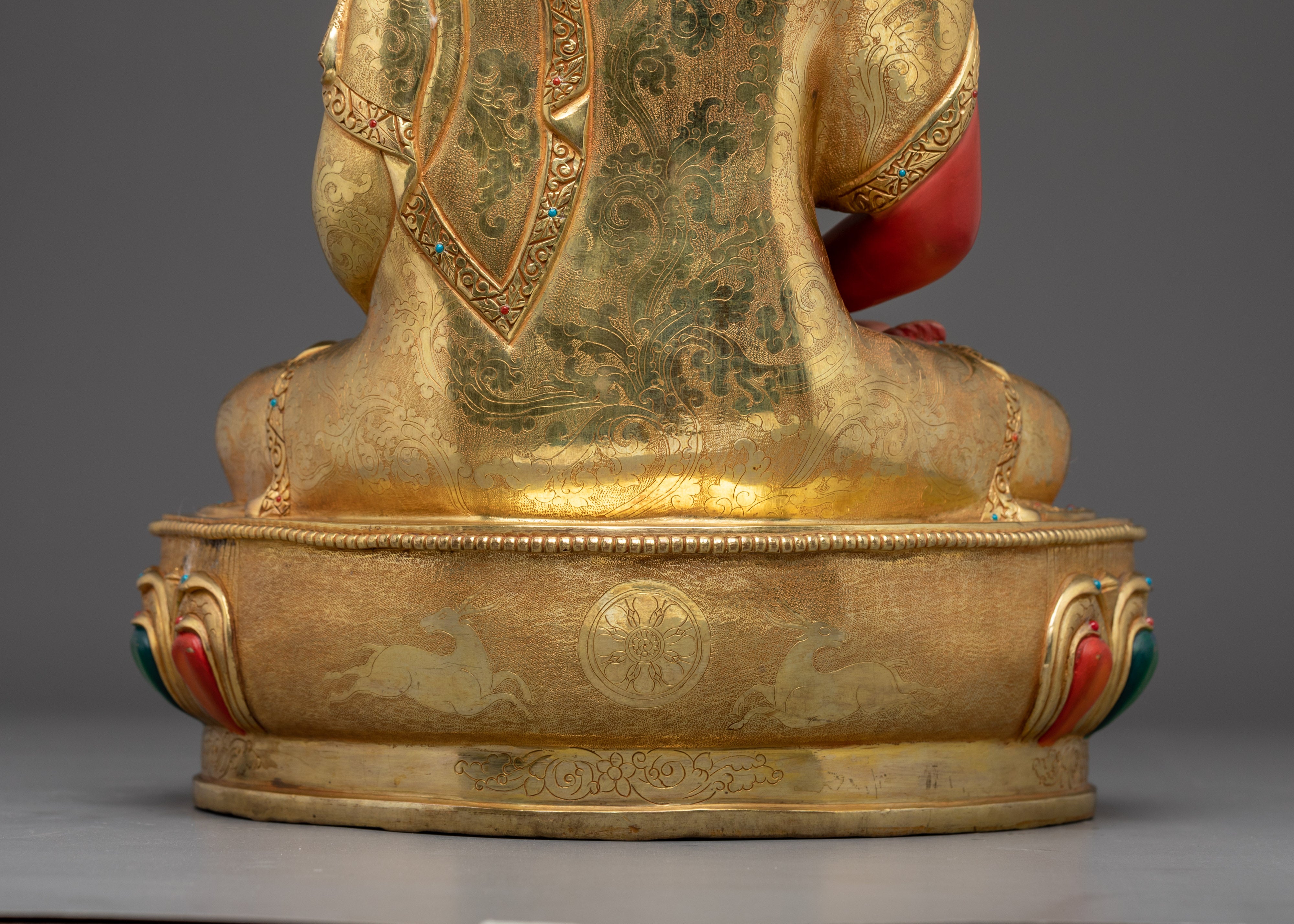 Red Amitabha Buddha Icon | Handcrafted Himalayan Statue