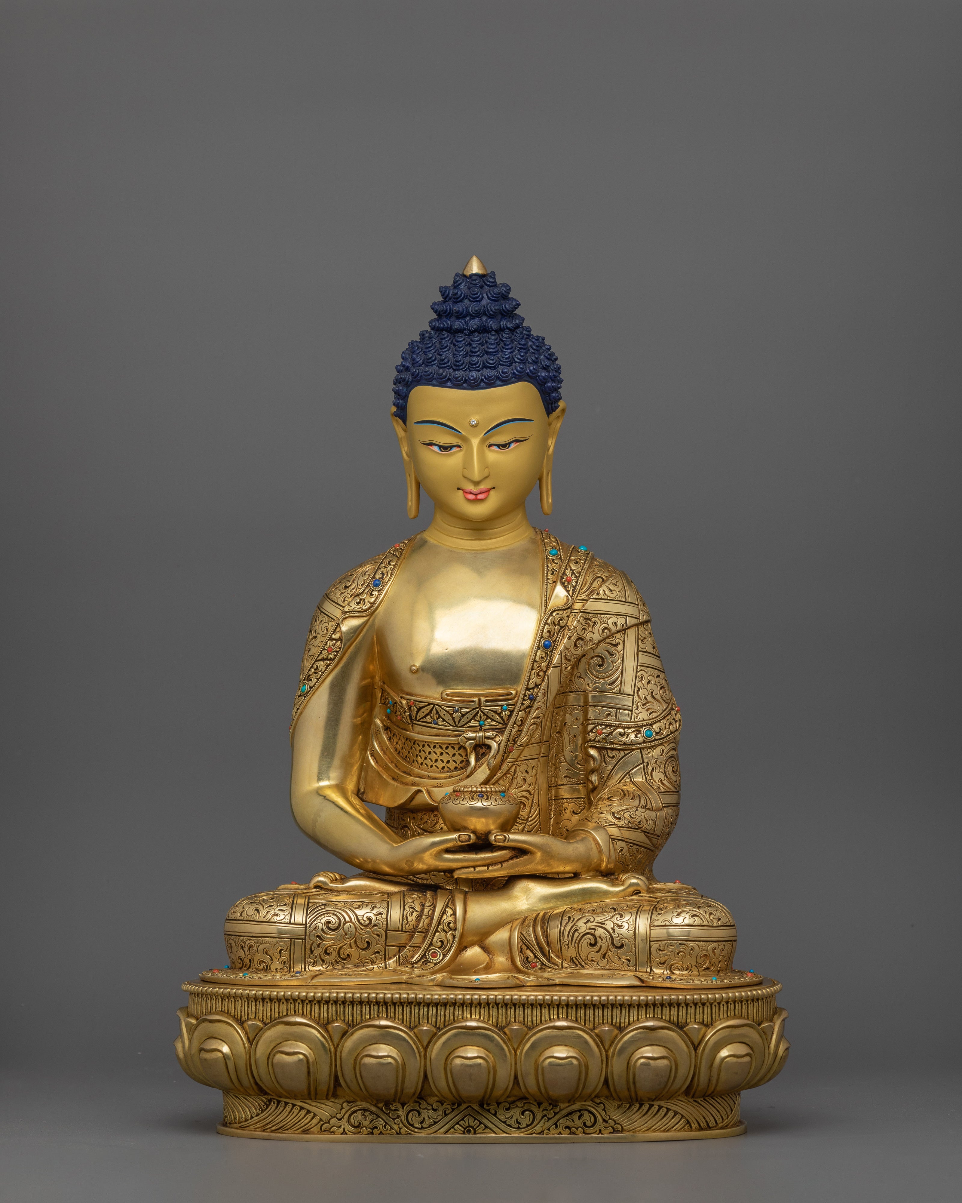 Historical Three Buddha Statues Set | Shakyamuni, Amitabha, and Medicine Buddha