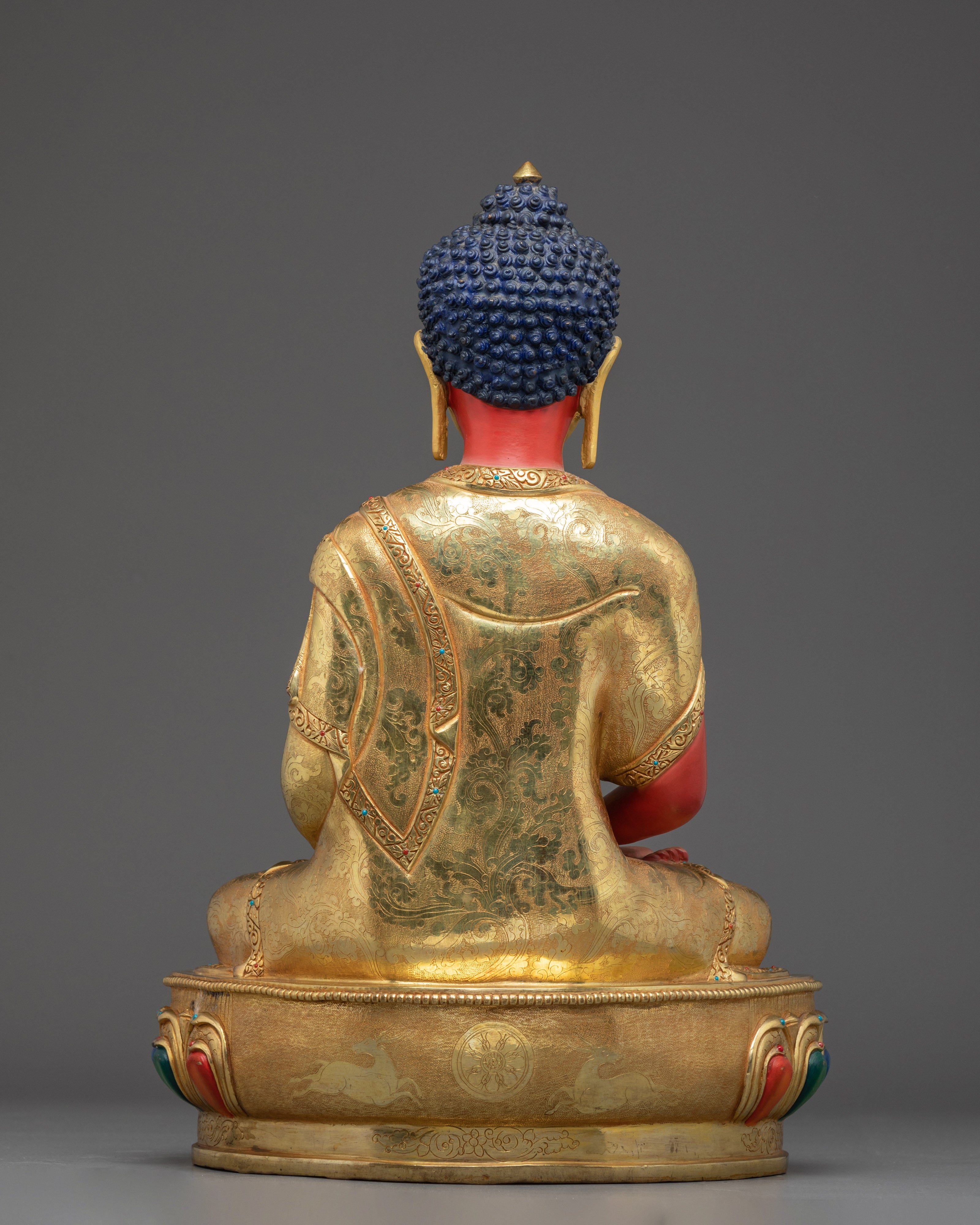 Red Amitabha Buddha Icon | Handcrafted Himalayan Statue