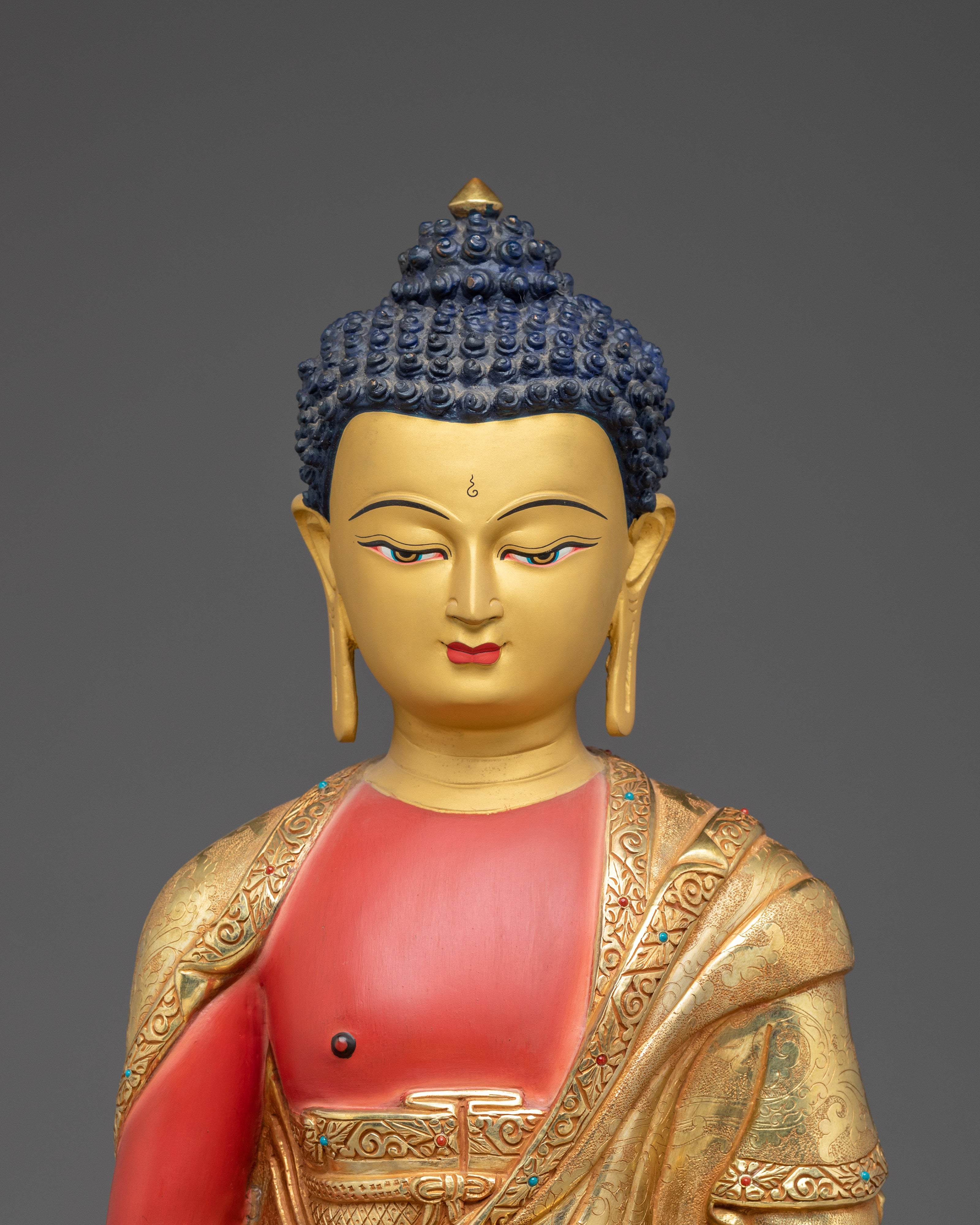 Red Amitabha Buddha Icon | Handcrafted Himalayan Statue