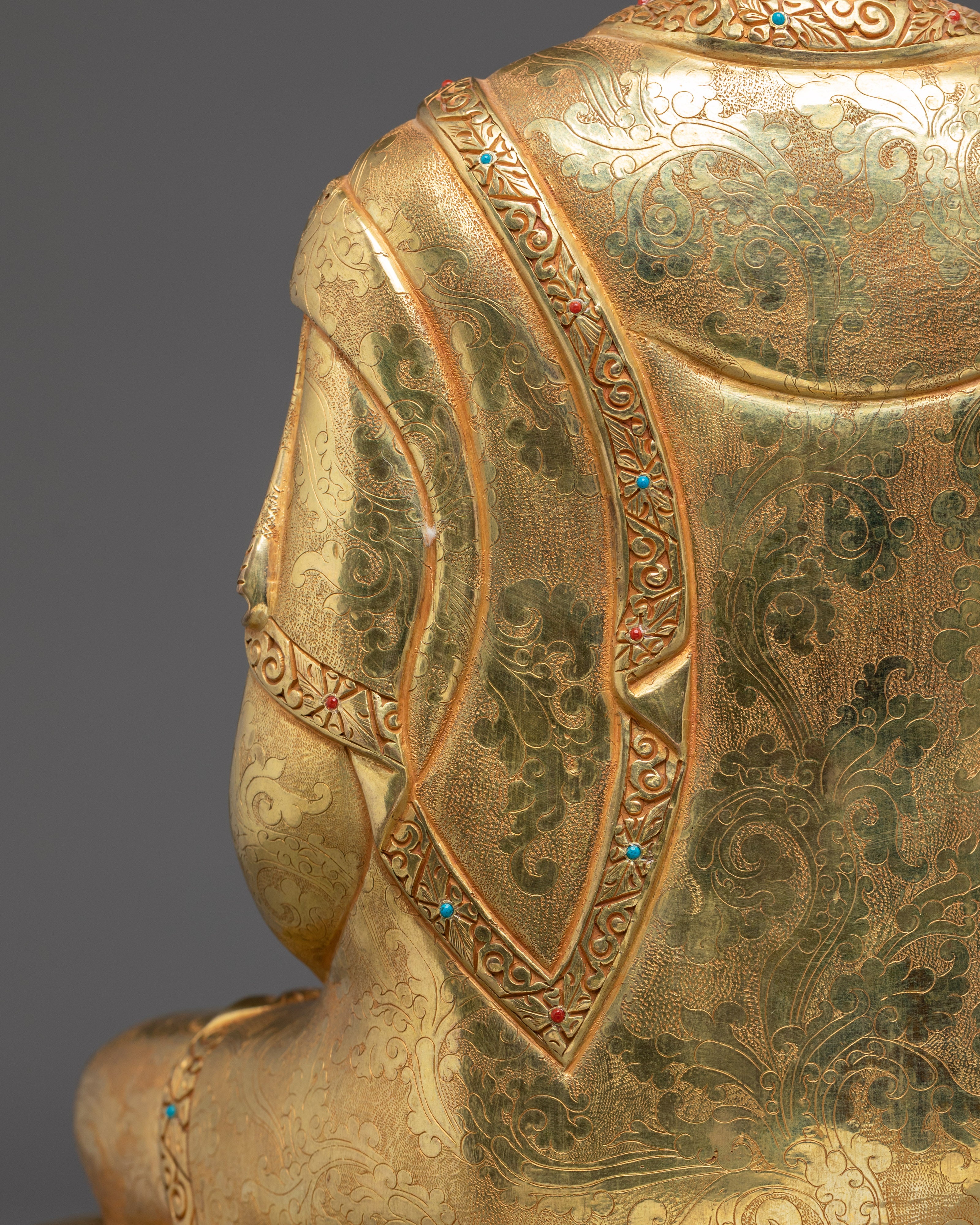 Red Amitabha Buddha Icon | Handcrafted Himalayan Statue