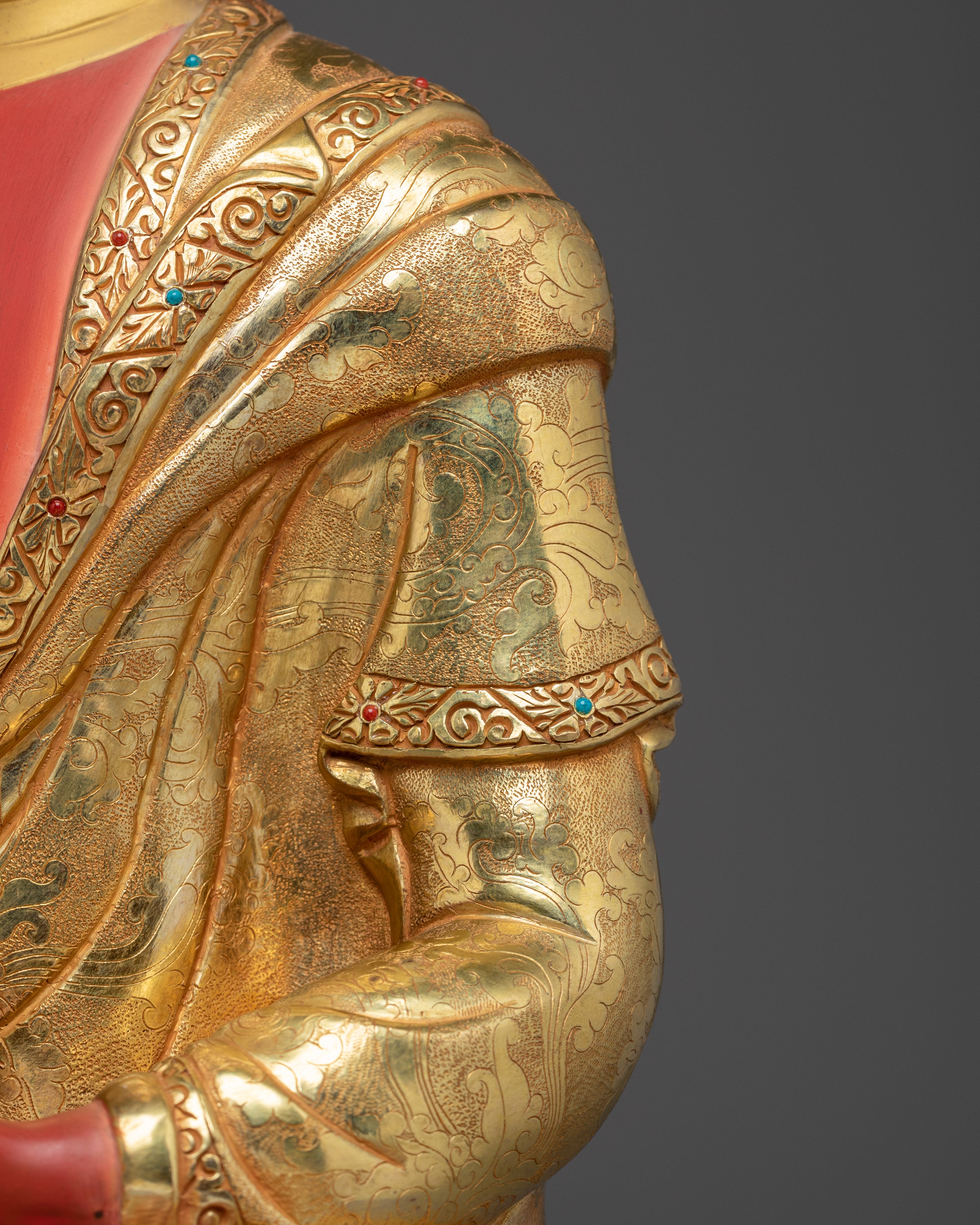 Red Amitabha Buddha Icon | Handcrafted Himalayan Statue