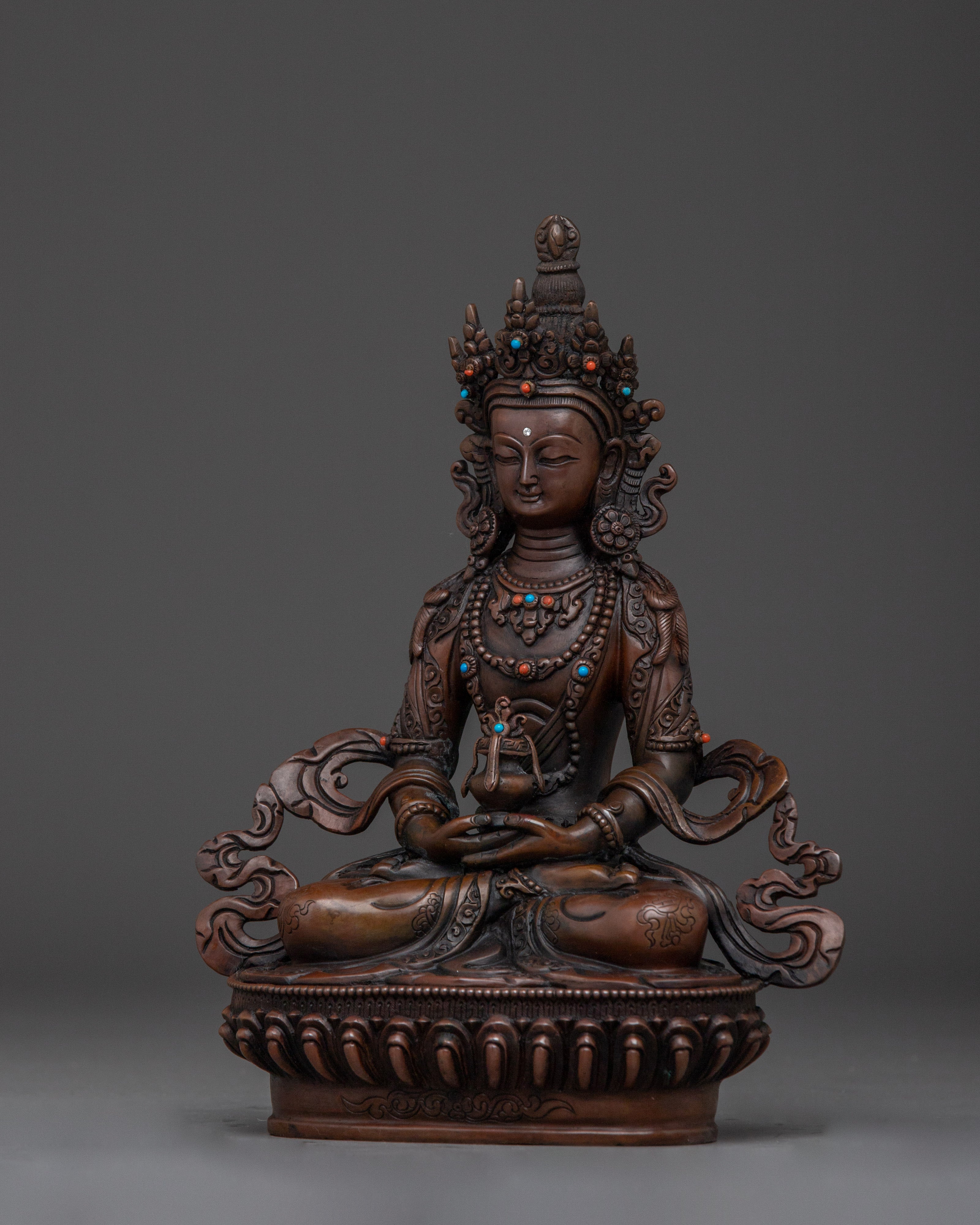 Handcrafted Buddha Amitayus Statue | Buddha of Infinite Life