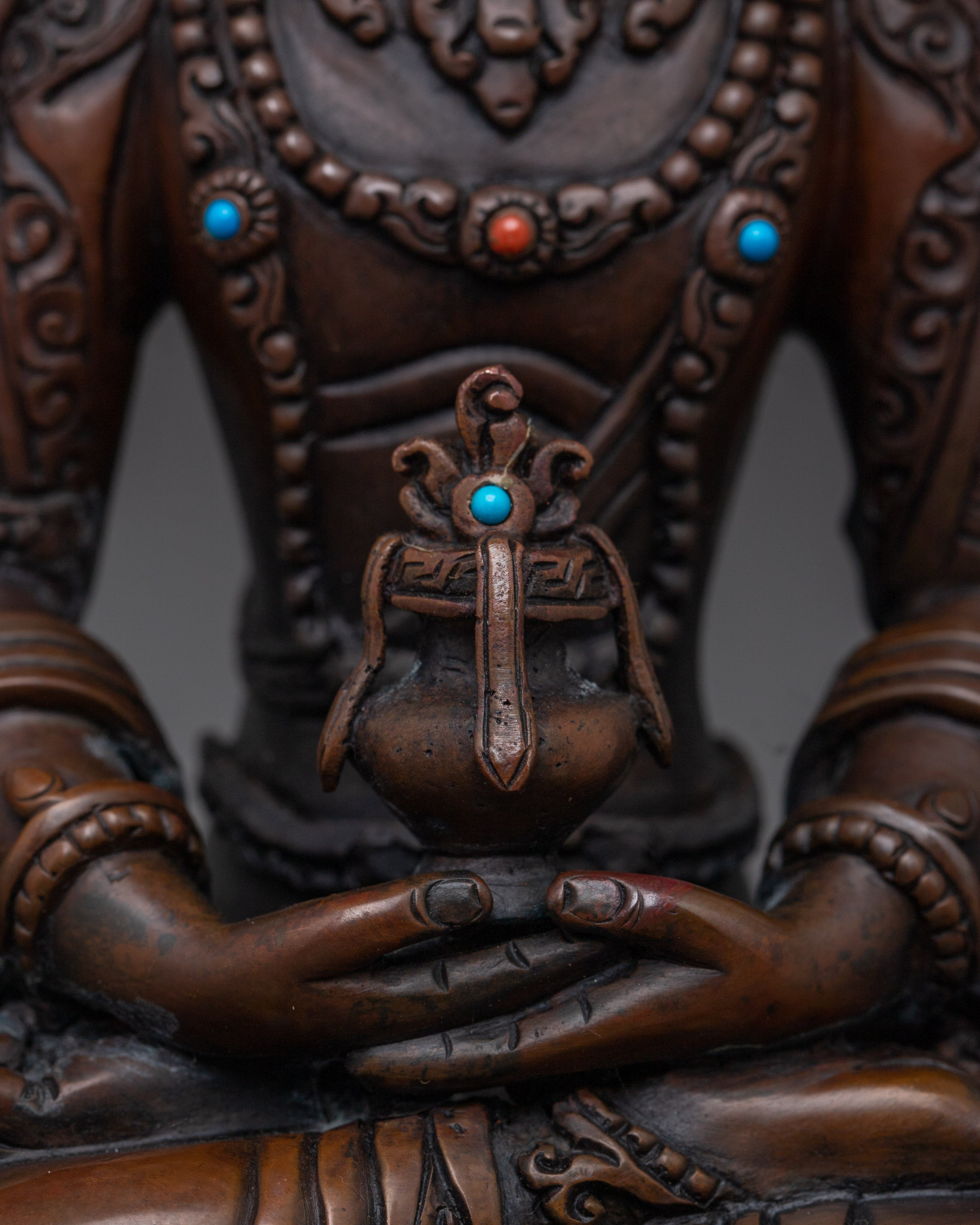 Handcrafted Buddha Amitayus Statue | Buddha of Infinite Life