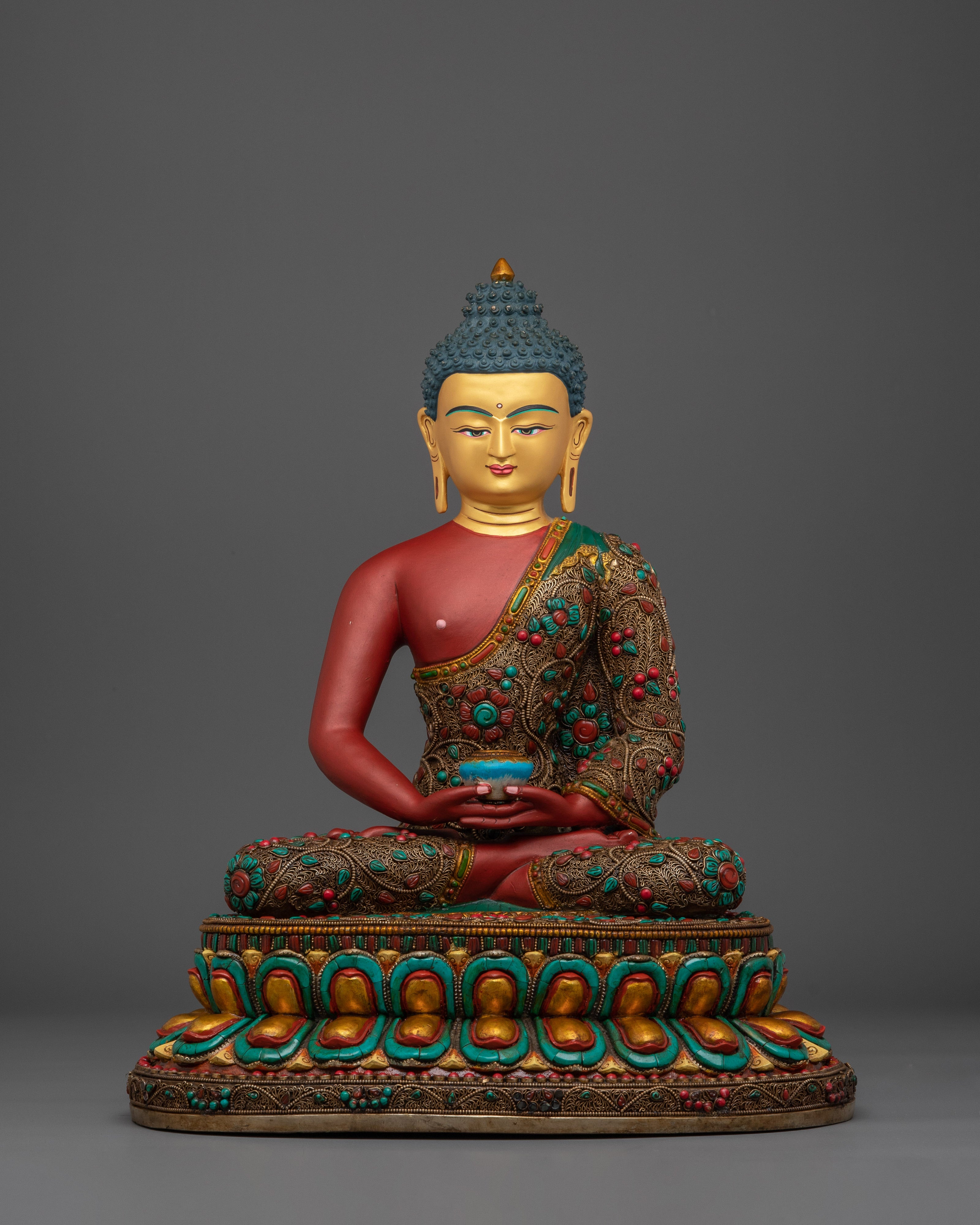 Amitabha Buddha Art in Copper