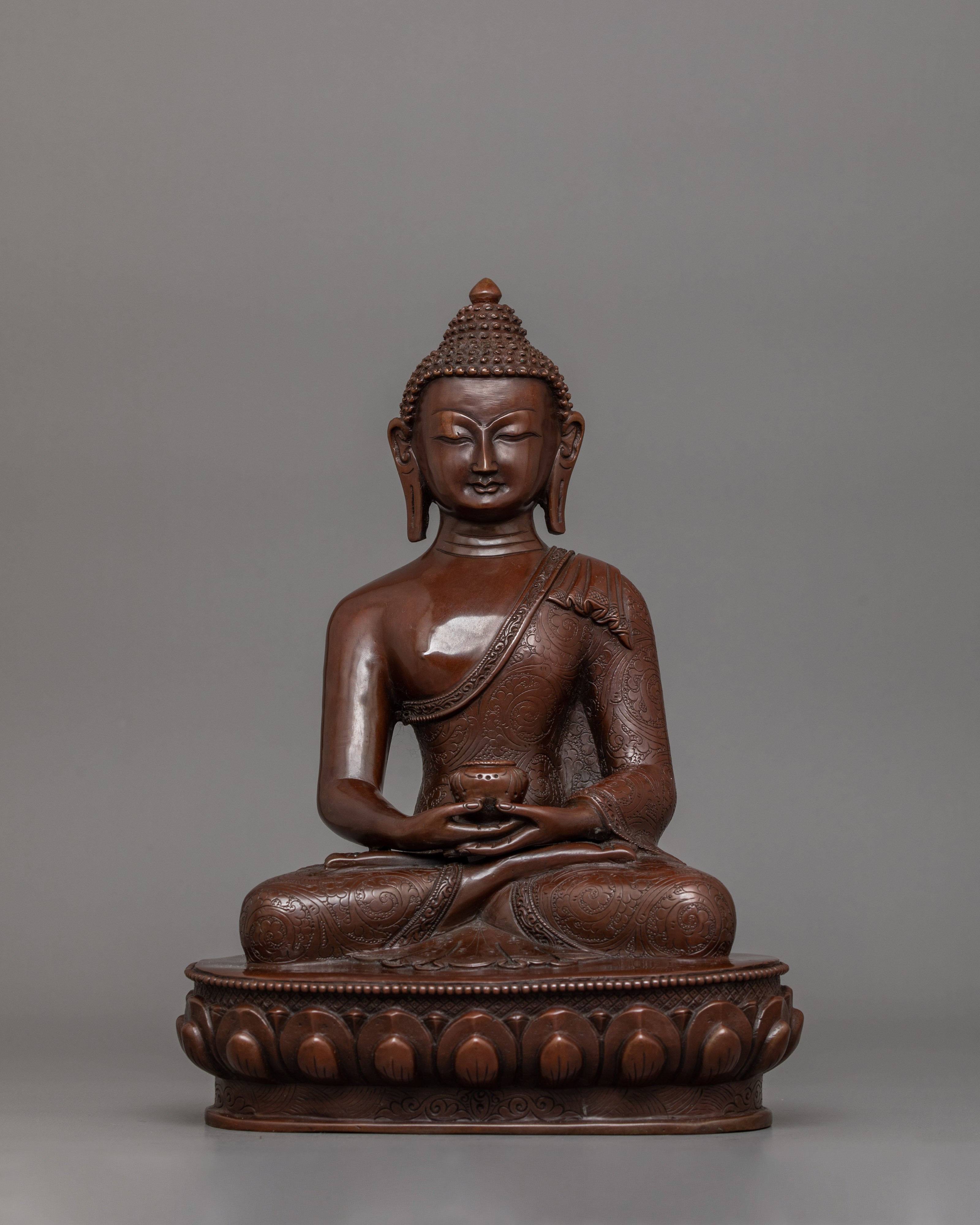 Brown Body Amitabha Buddha Statue  | Symbol of Boundless Compassion
