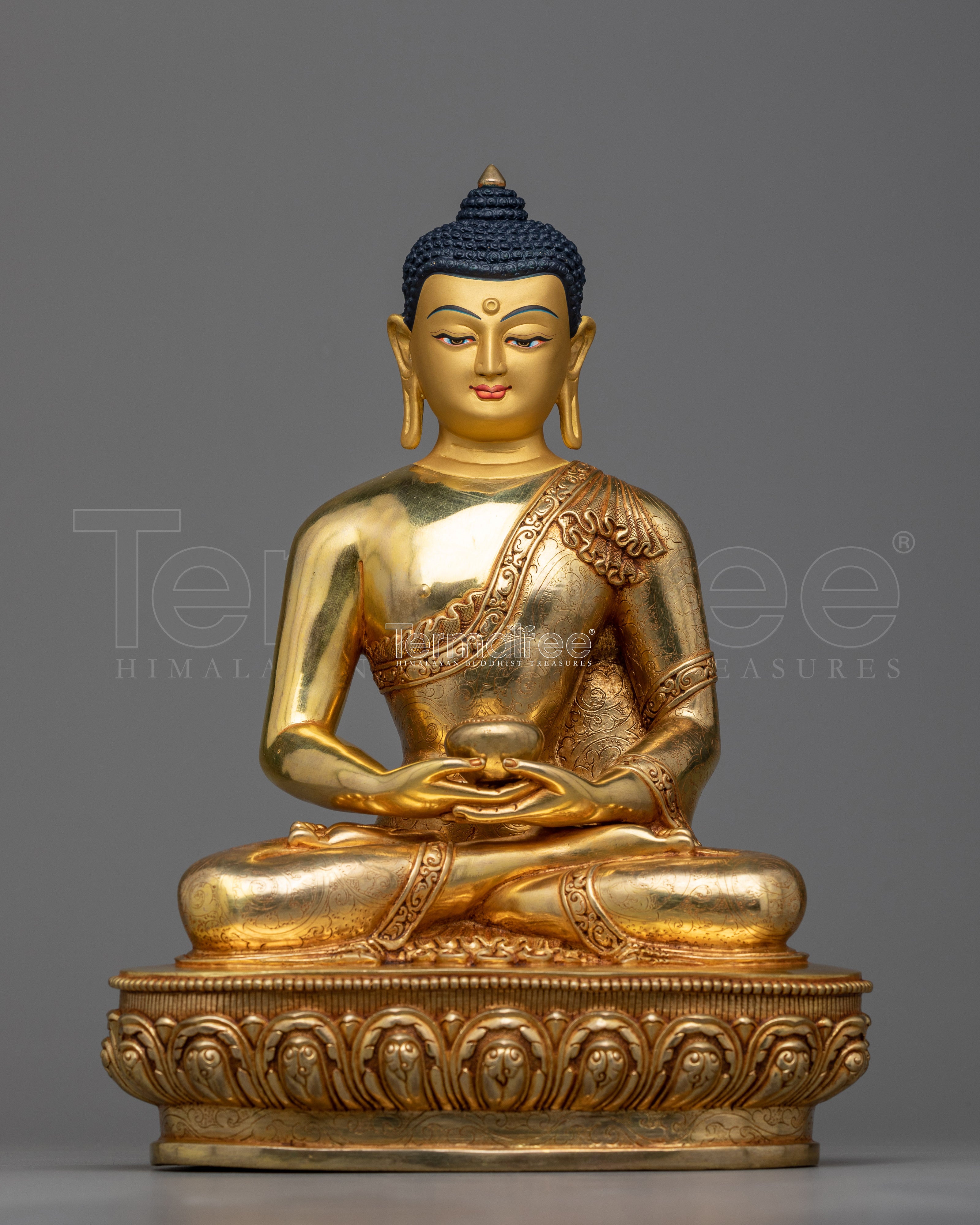 11 Inch Amitabha Buddha Gold Statue | Infinite Light Buddha of Pure Land