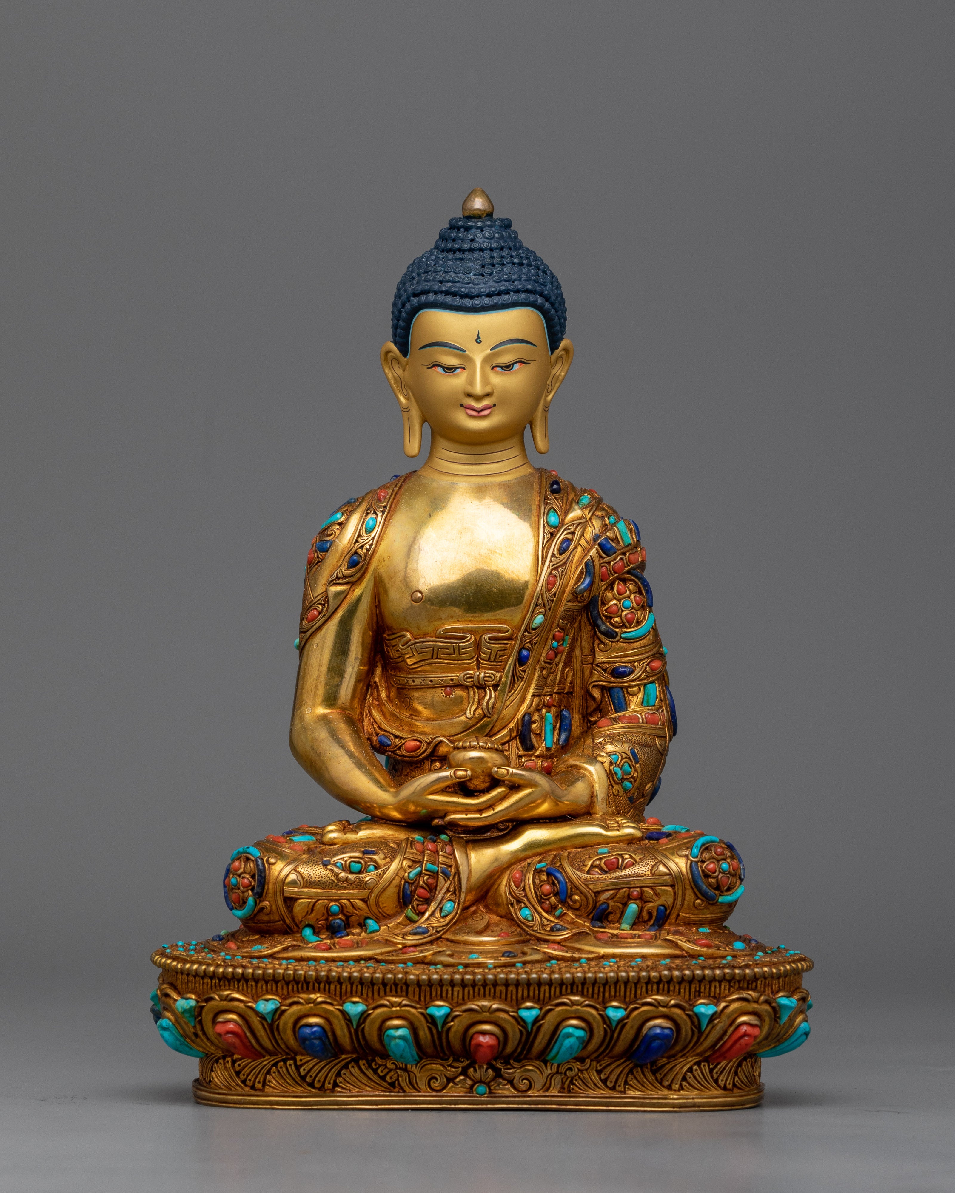 Amitabha Buddha Beautifully Decorated Statue