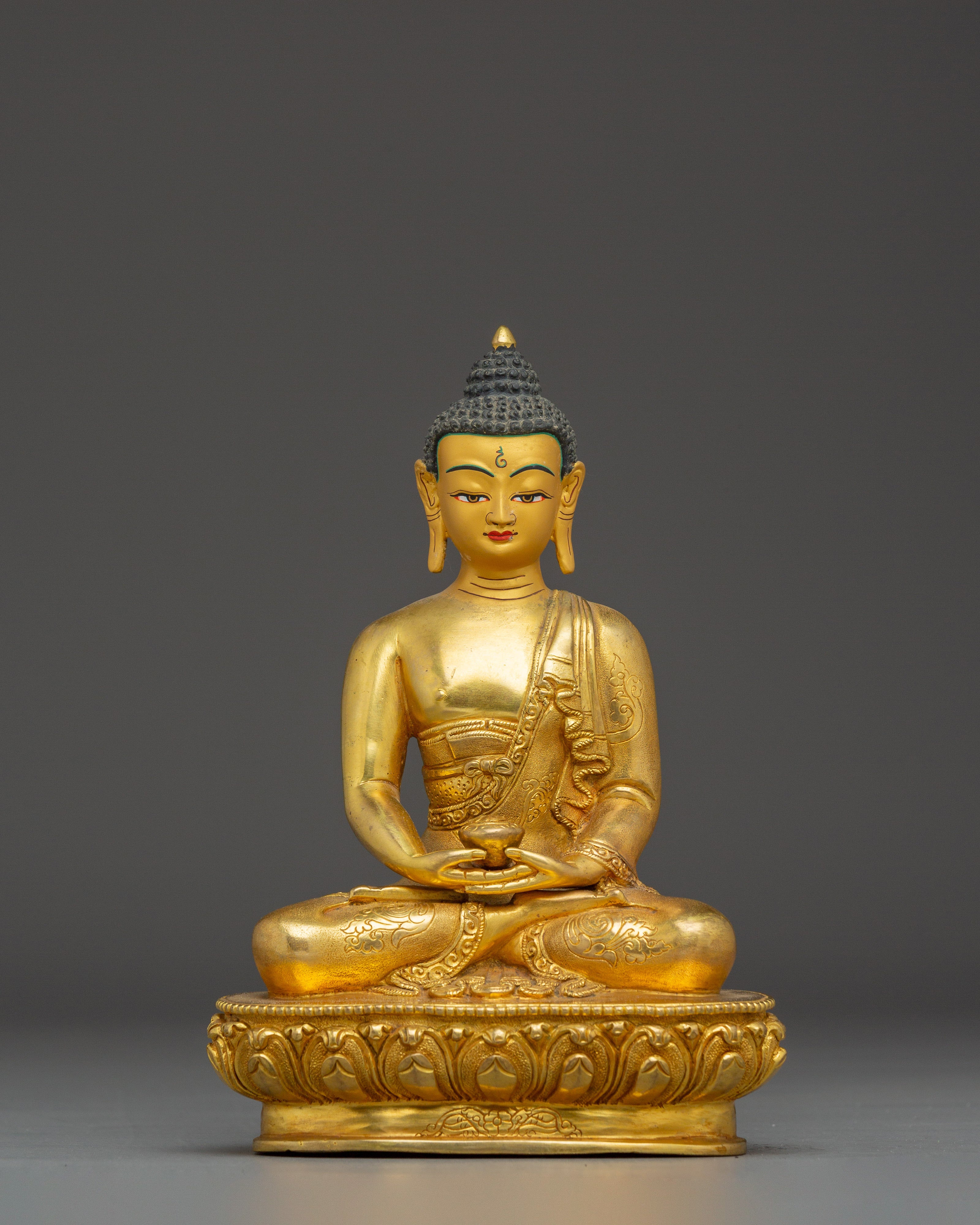 Handmade 24K Gold Gilded Amitabha Buddha Statue