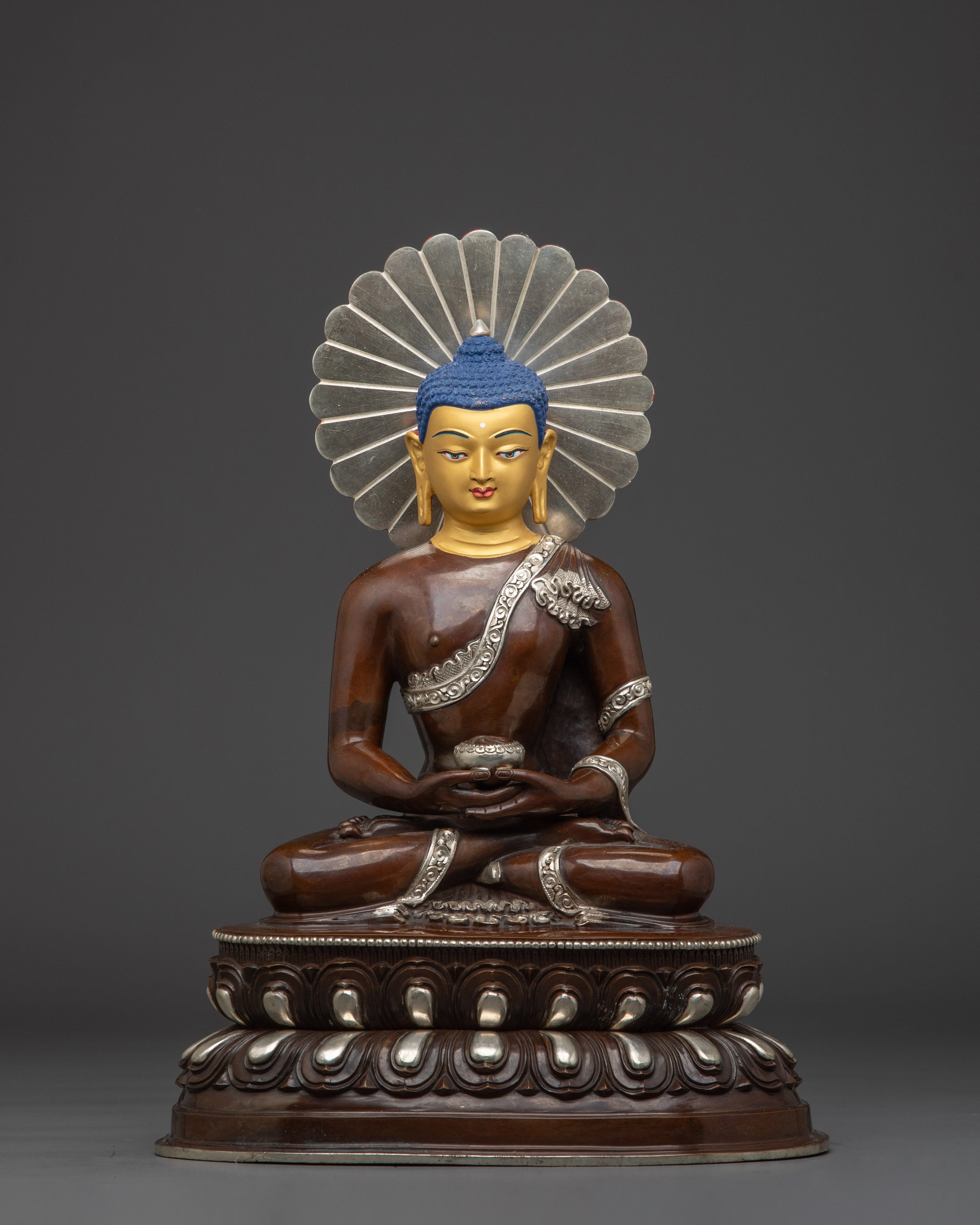amitabha-buddha-oxidized-silver-statue