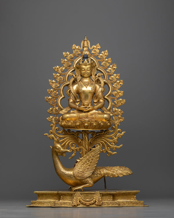 amitabha-buddha-seated upon a peacock