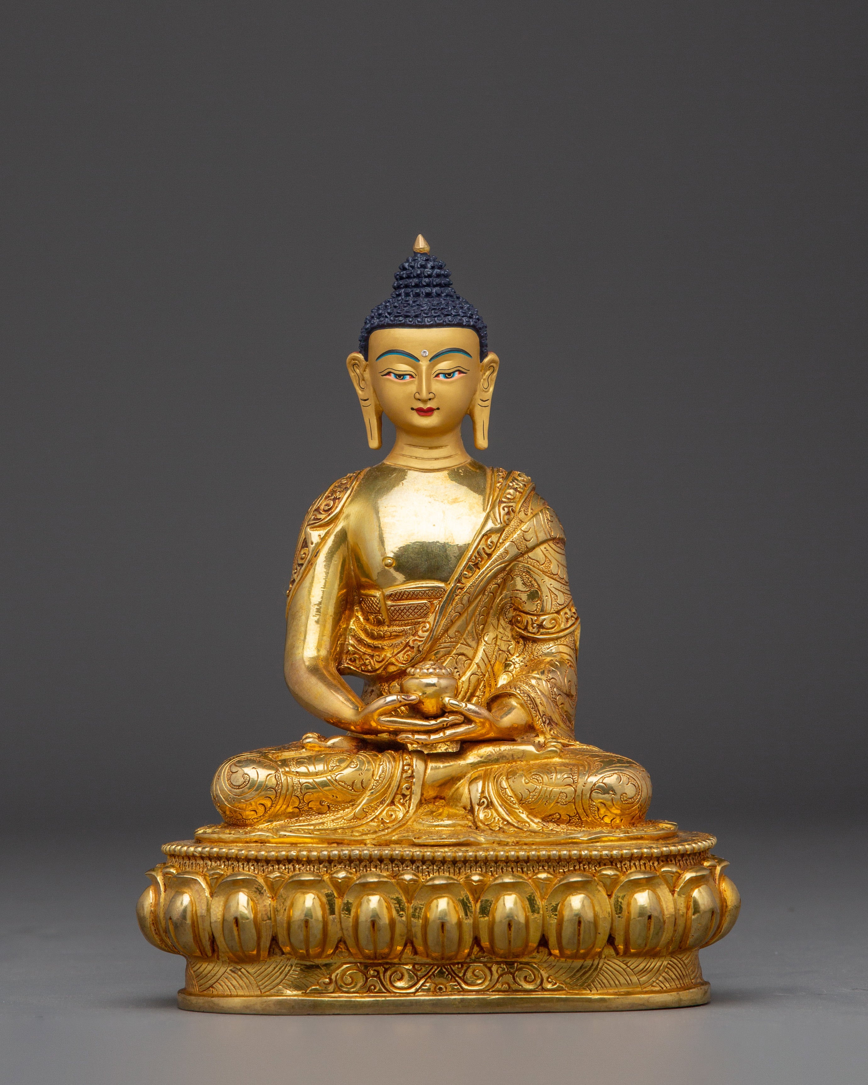 Serene Amitabha Buddha Copper Statue | 48 Great Vows