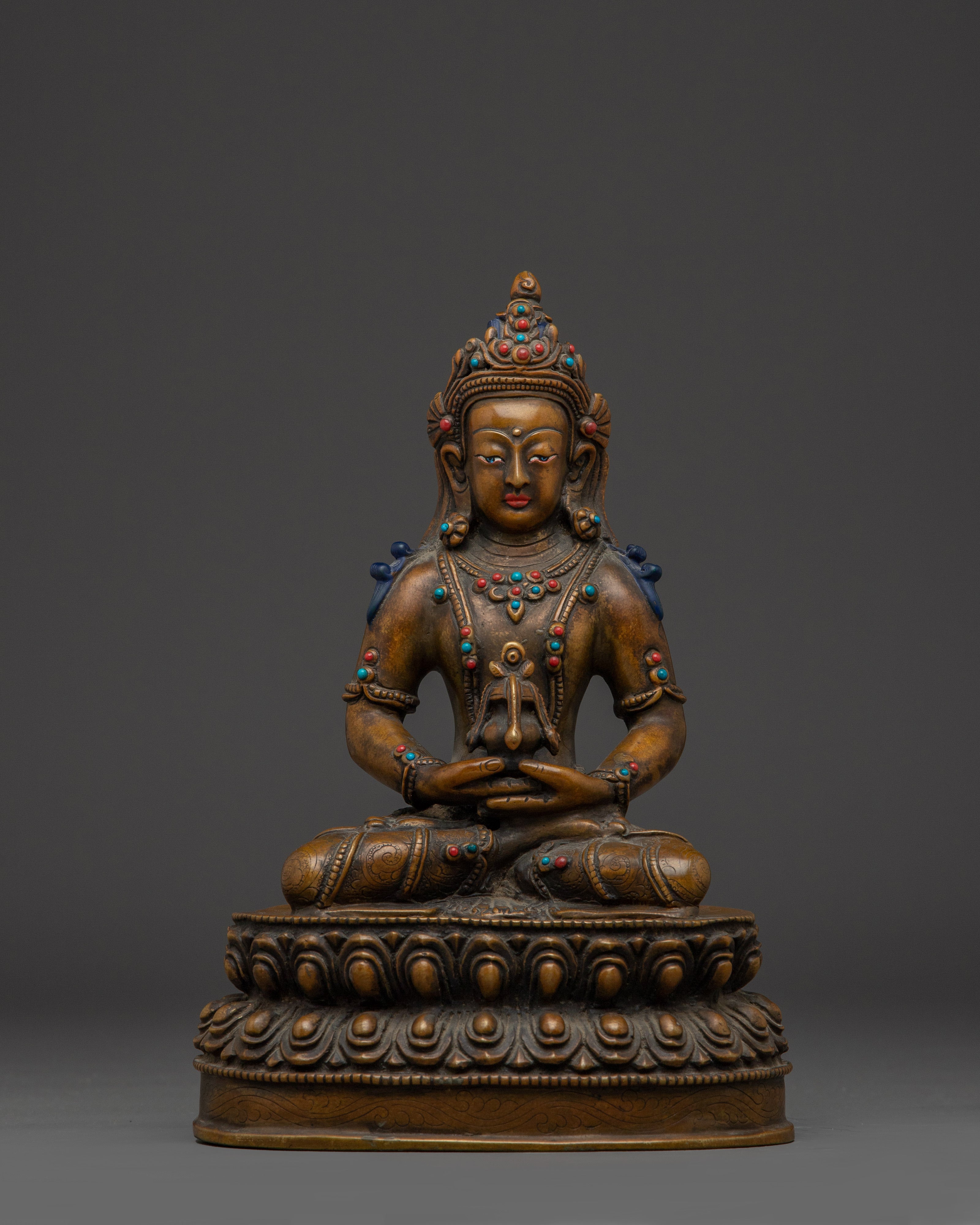 amitayus-buddha-oxidized-statue