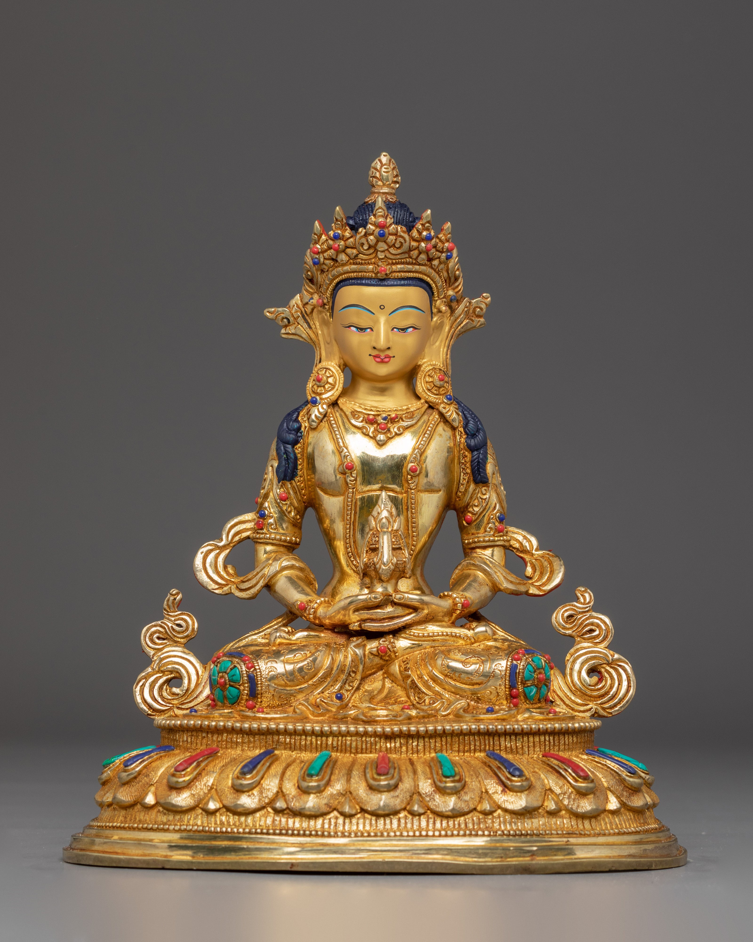 Handmade Golden Amitayus Sculpture