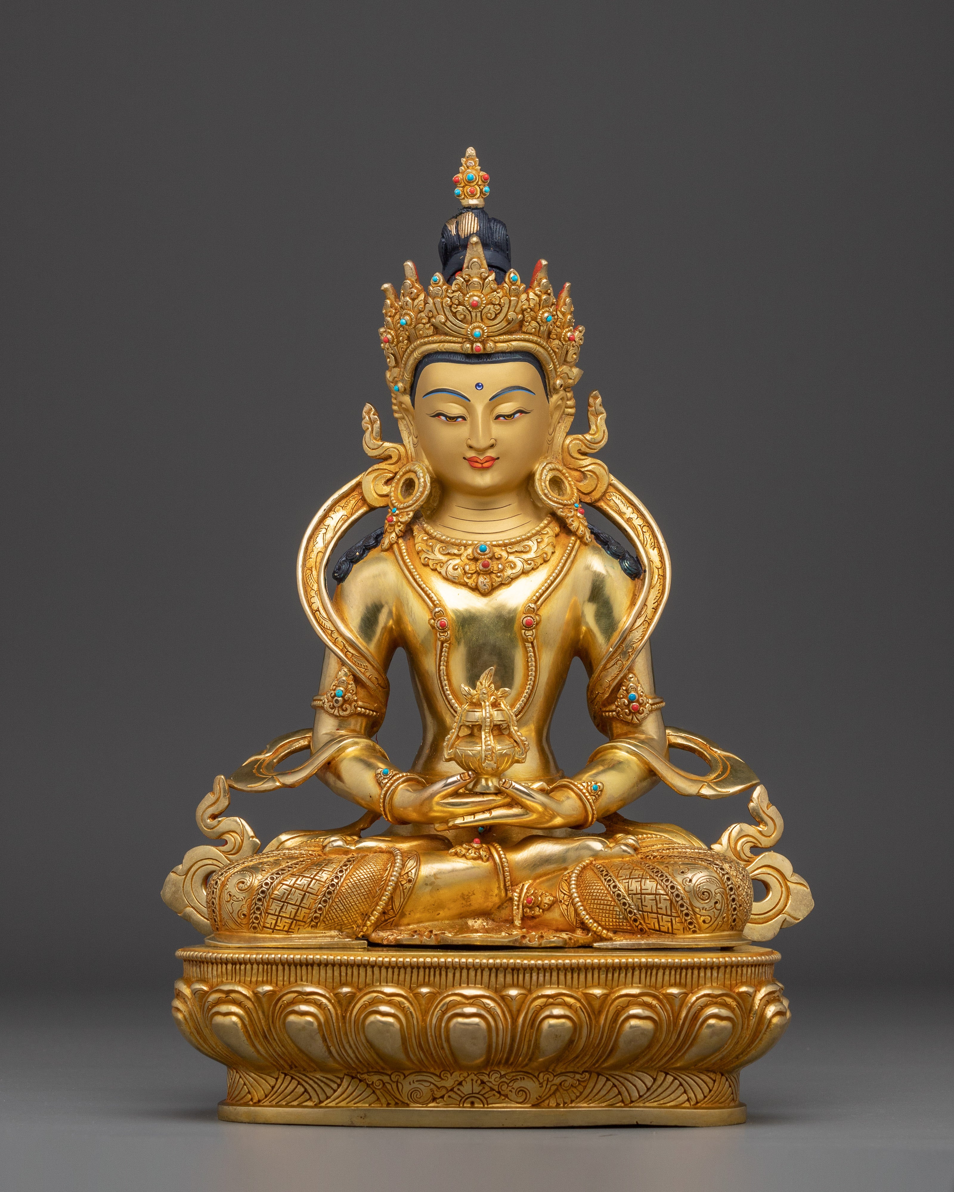 Golden Amitayus Statue for Spirituality