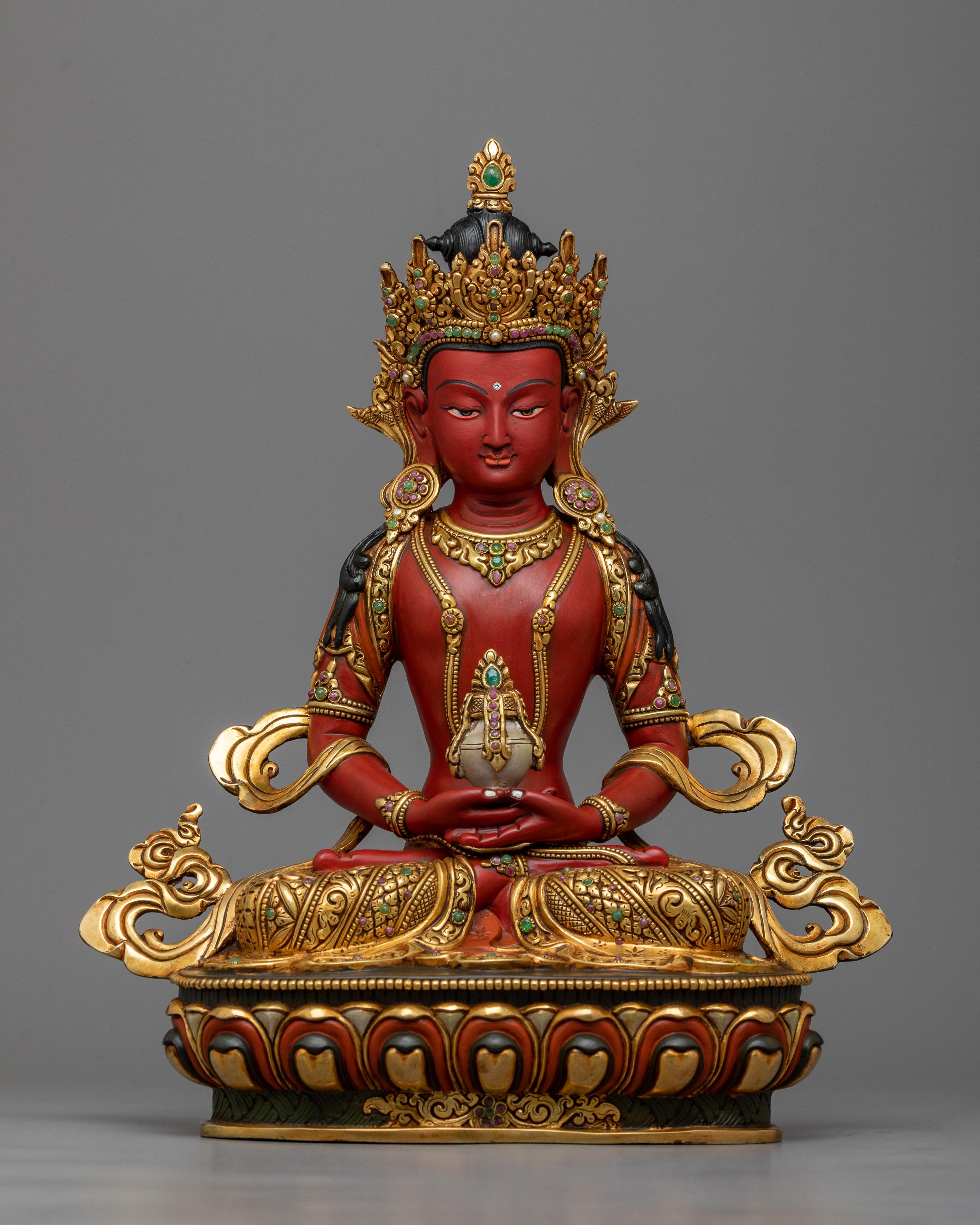 red-amitayus-sculpture