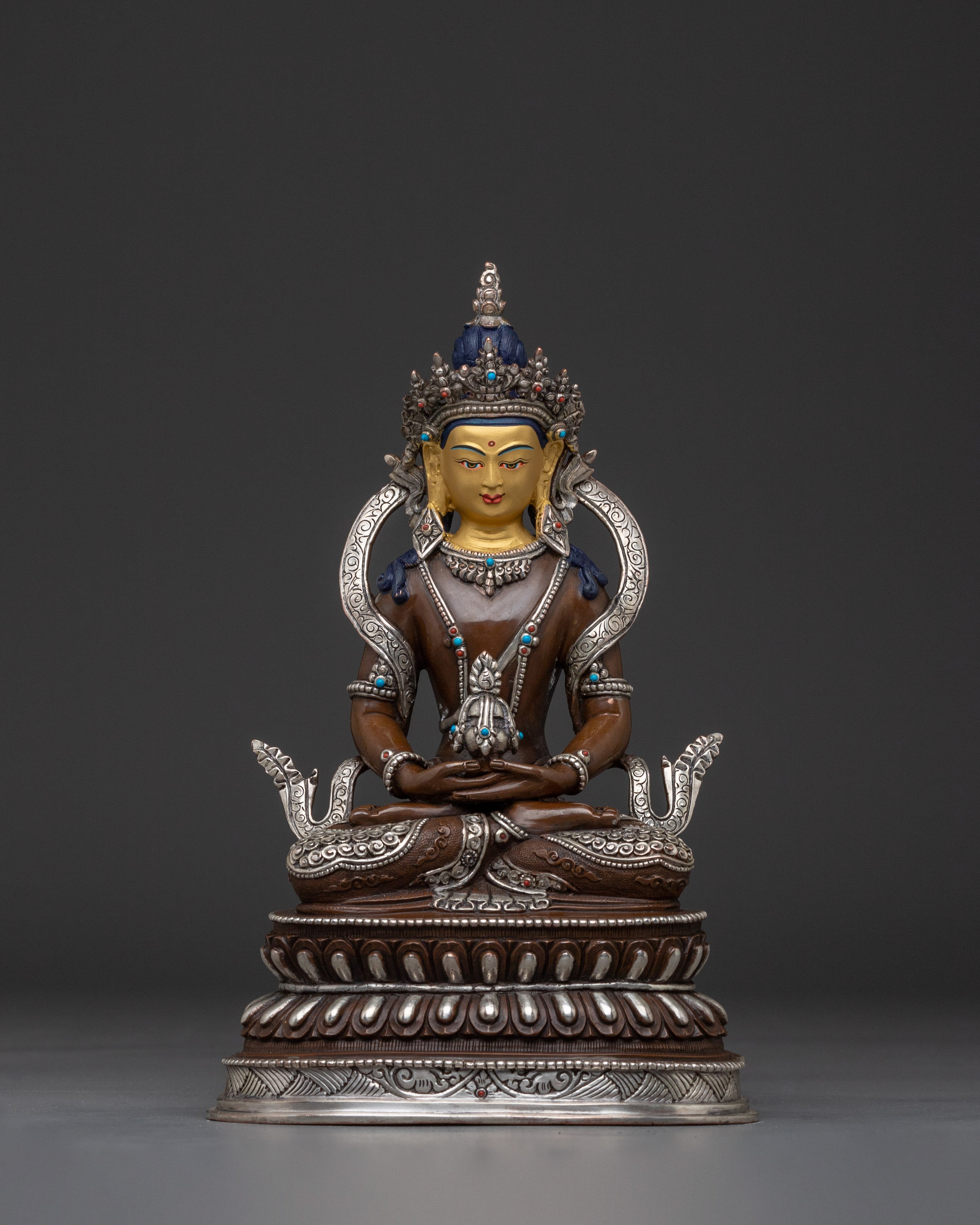 Amitayus Buddha Copper Statue
