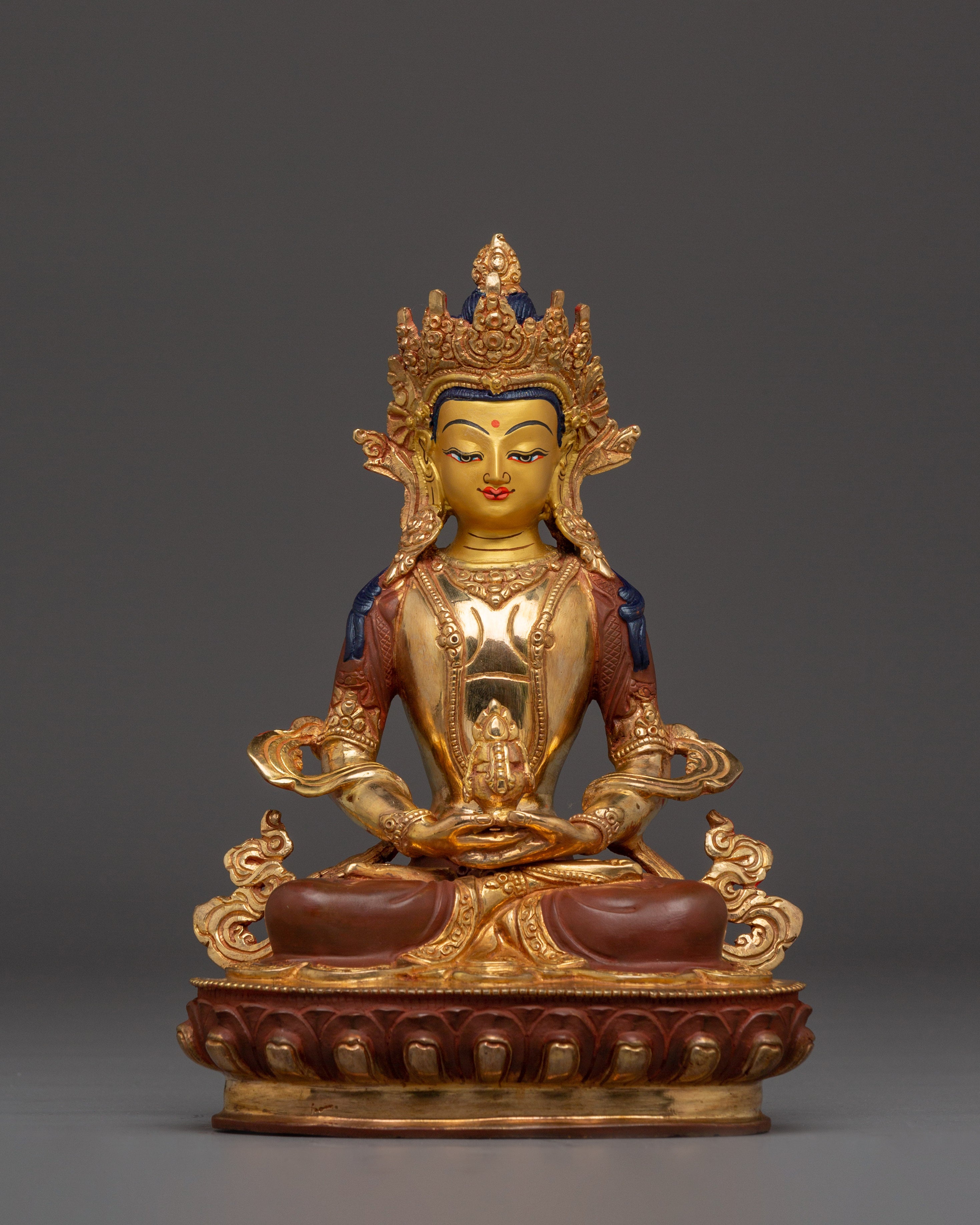 Healing Deity Amitayus Figurine | Traditional Himalayan Art